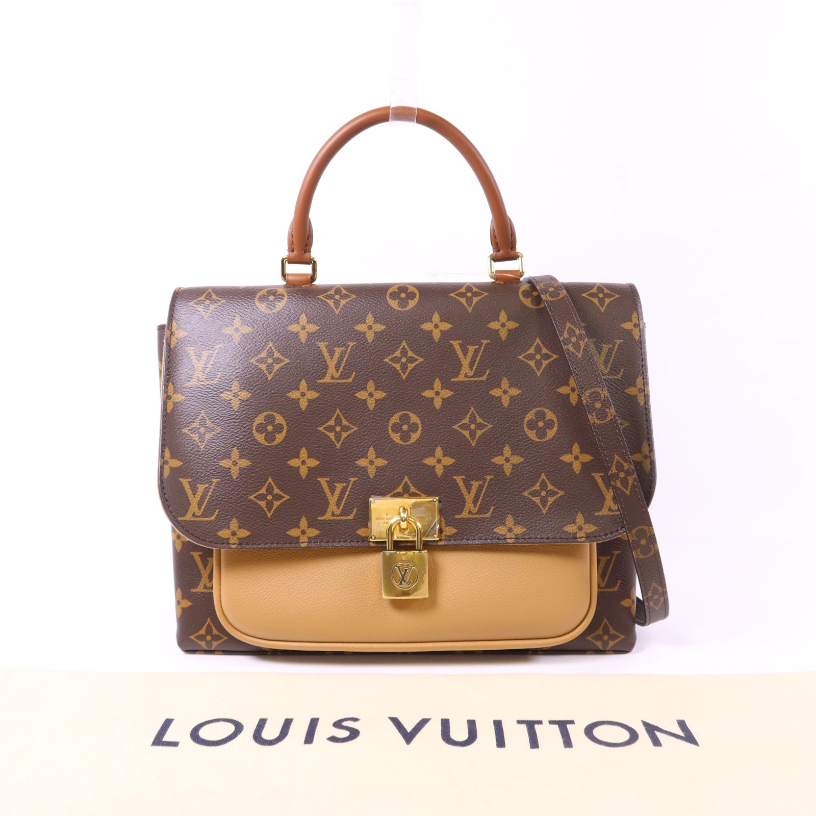 LOUIS VUITTON Monogram Marignan金扣手挽肩背兩用袋