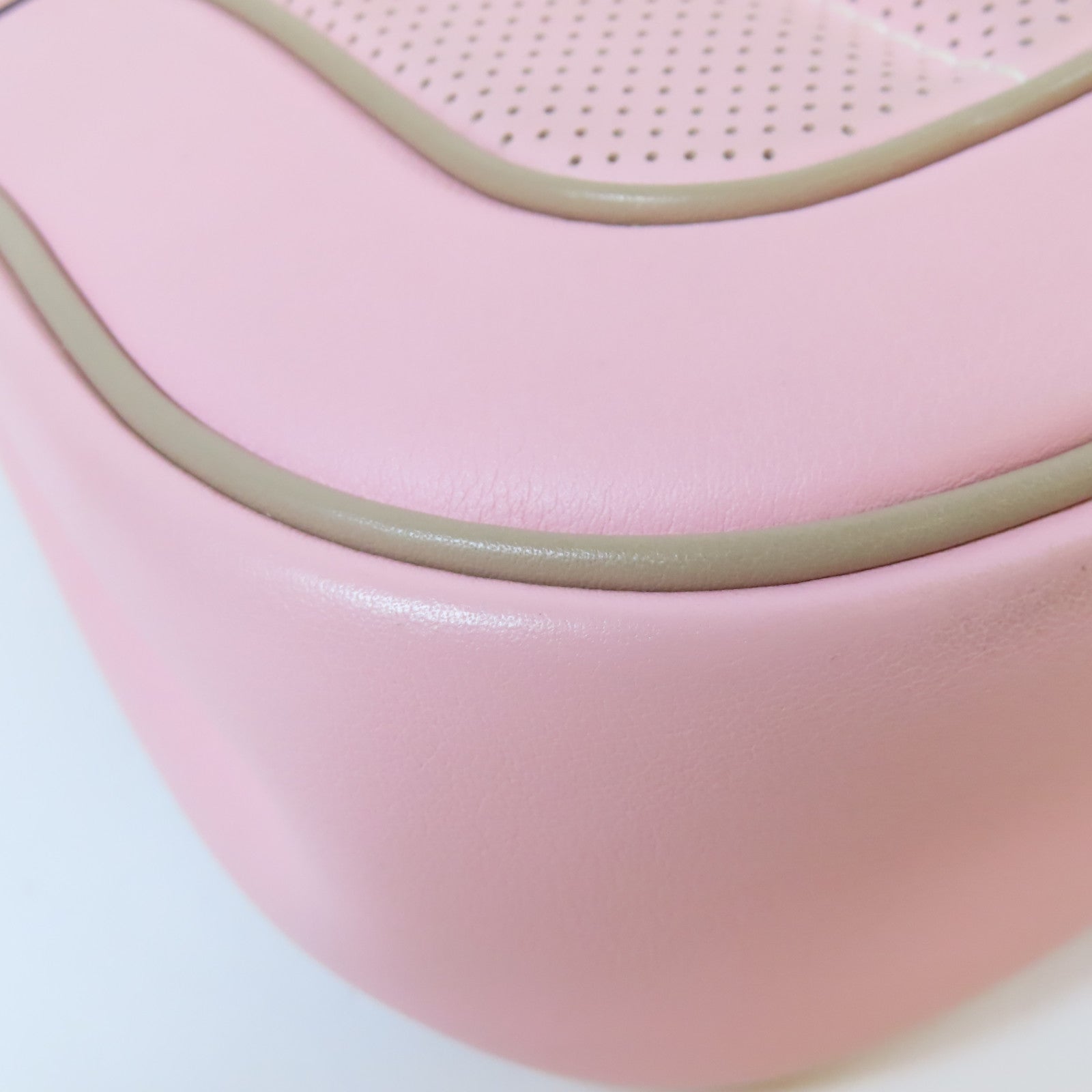 HERMES Swift皮革Mini Berline銀扣肩背袋Rose Sakura/櫻花粉