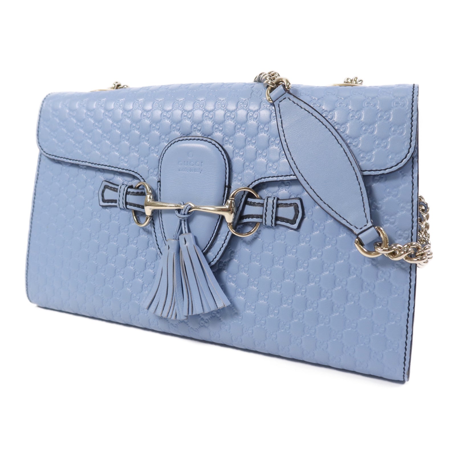 GUCCI 牛皮皮革Medium Emily金扣鏈帶肩背袋