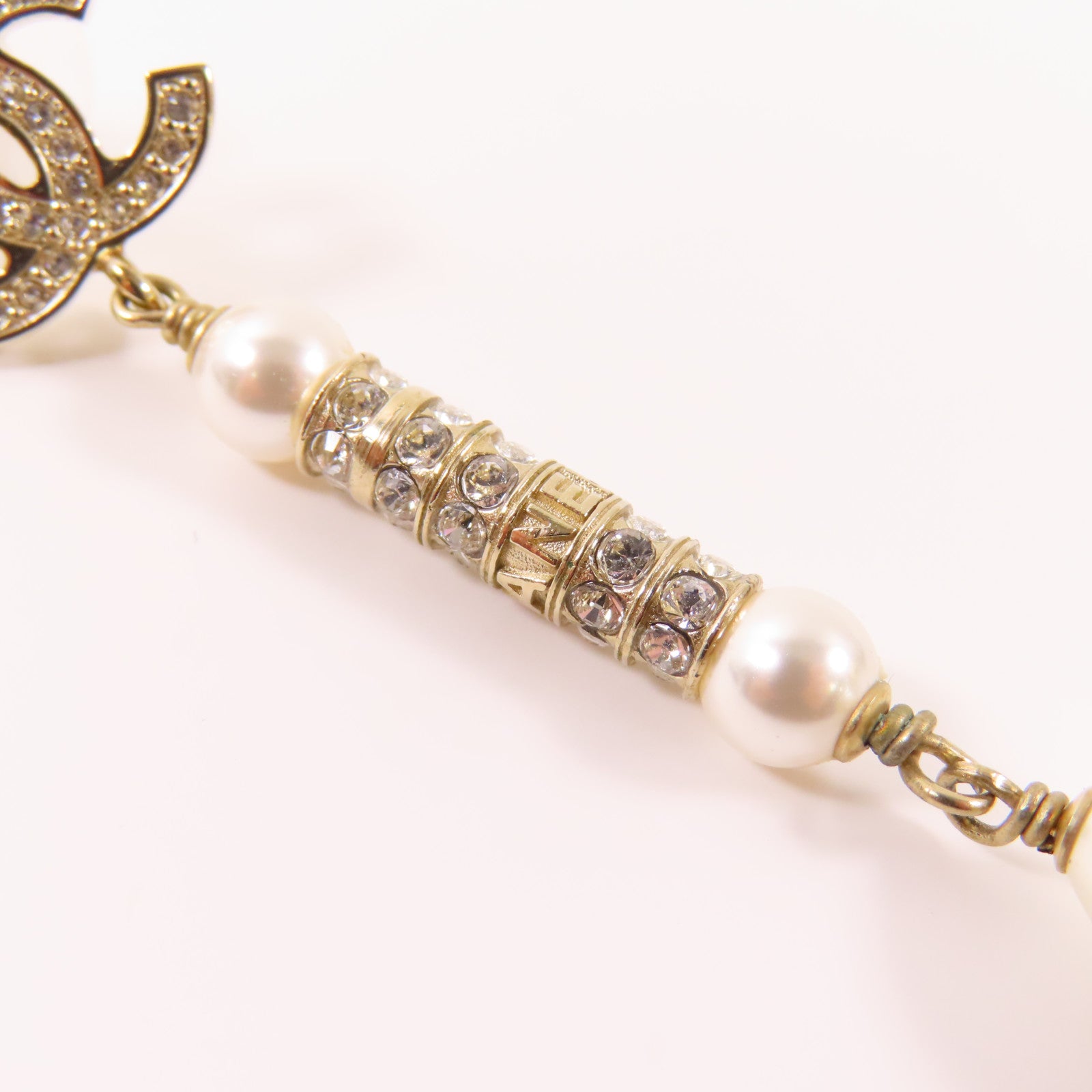 CHANEL PVC/金屬Earrings耳環白色/金色