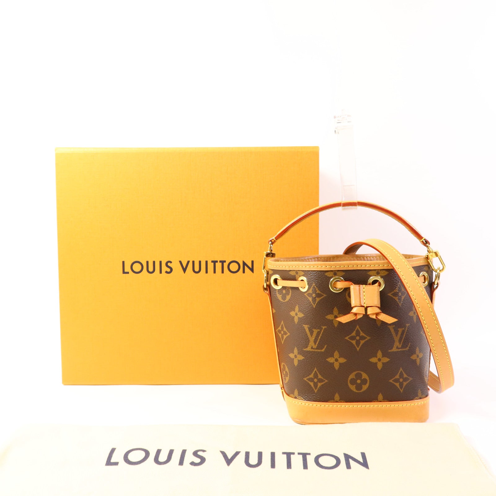 LOUIS VUITTON Monogram Nano Noe金扣手挽肩背兩用袋
