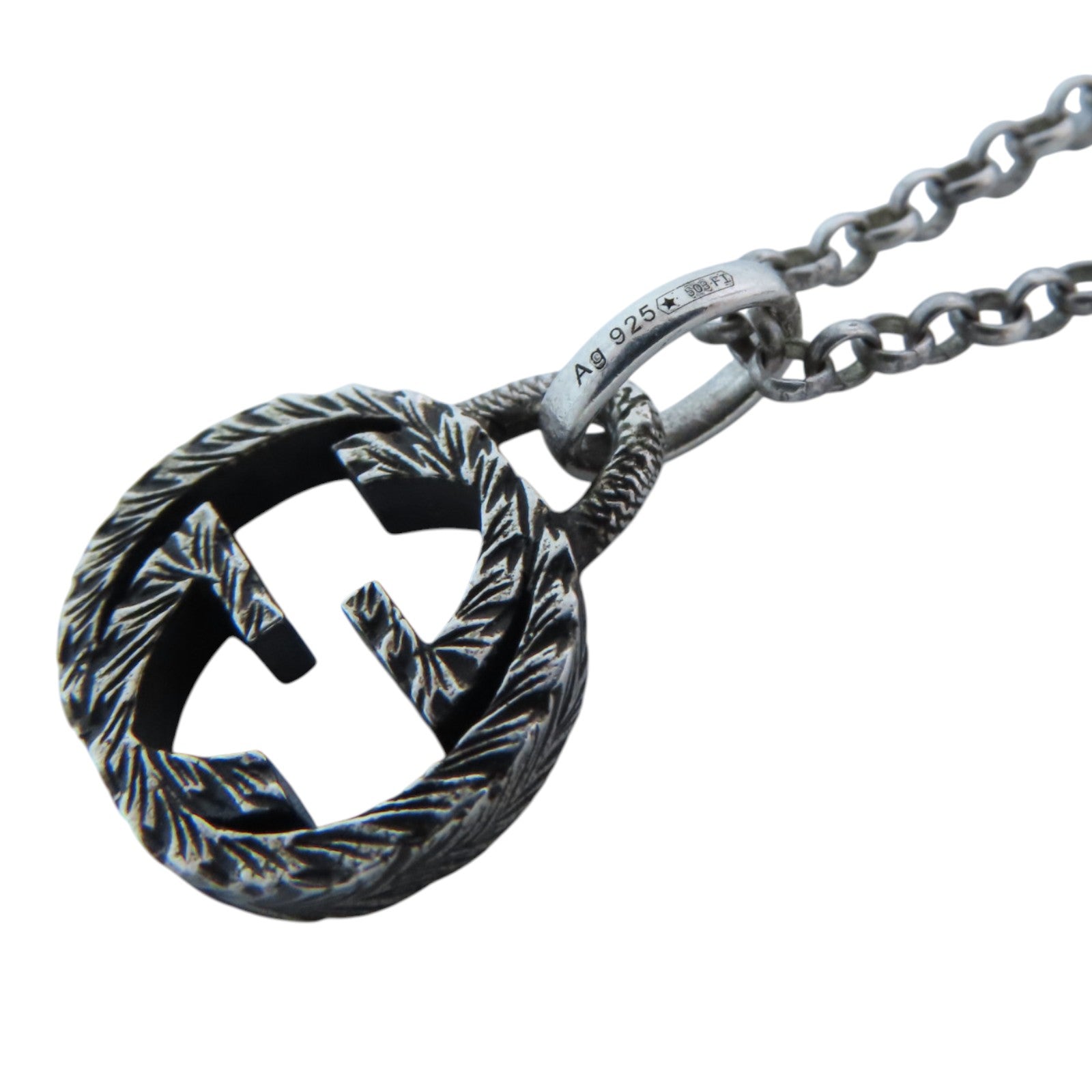 GUCCI 925純銀GG Necklace銀扣項鏈– Brand Off Hong Kong Online