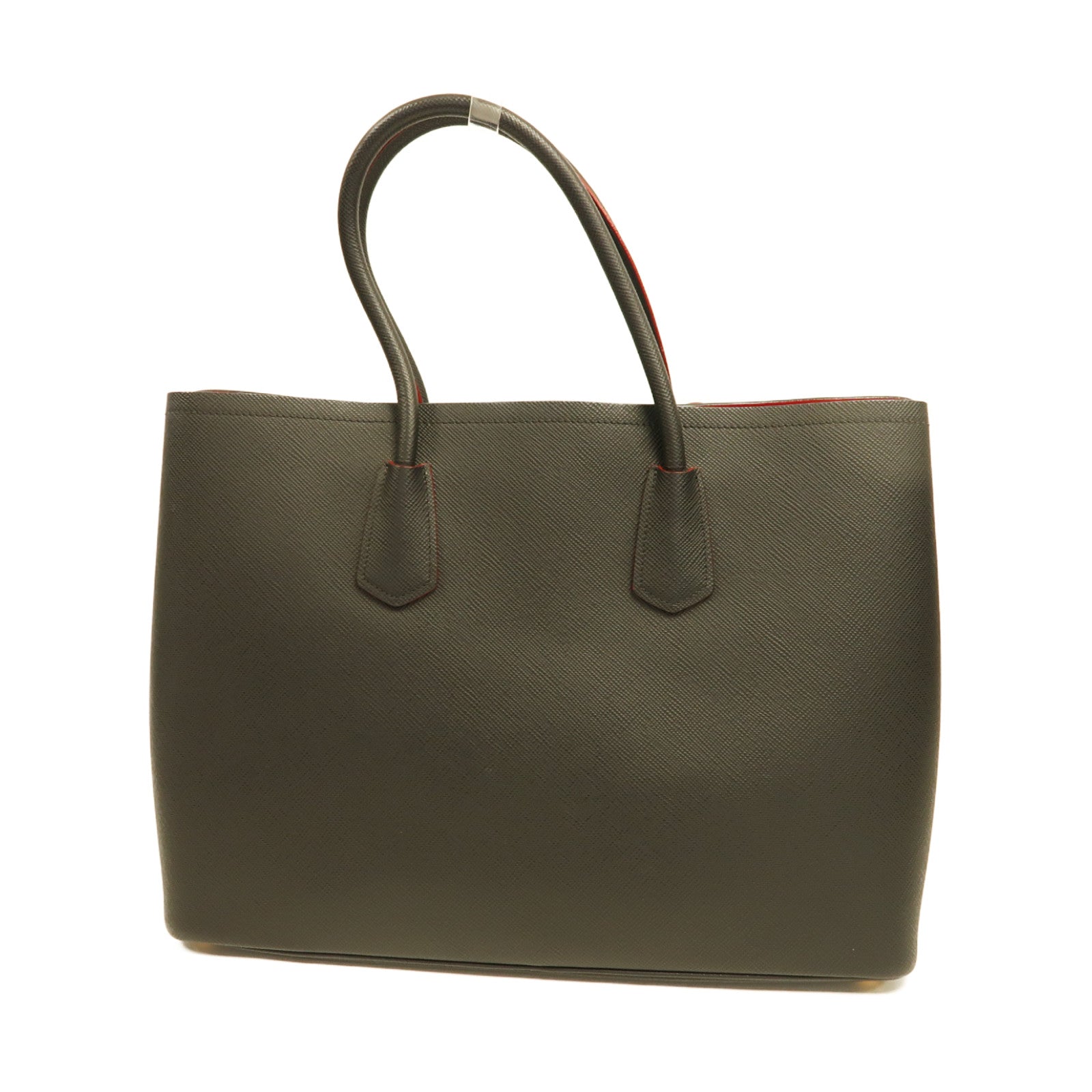 PRADA Saffiano皮革Shoulder Tote金扣手挽袋黑色