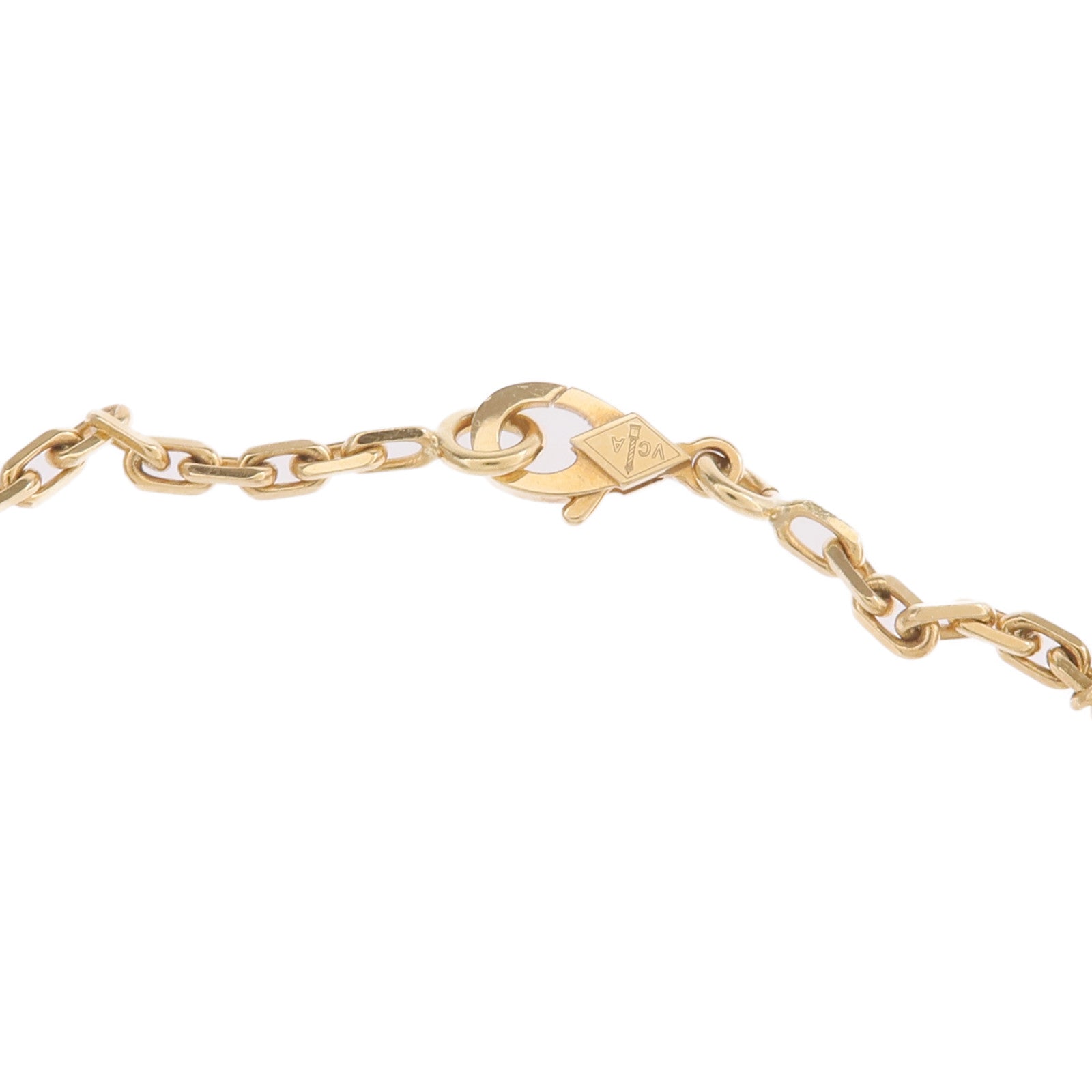 Van Cleef & Arpels 18K黃金Lucky Alhambra Bracelet 4 Motifs孔雀石/珍珠母貝/紅玉髓/虎眼石手鏈