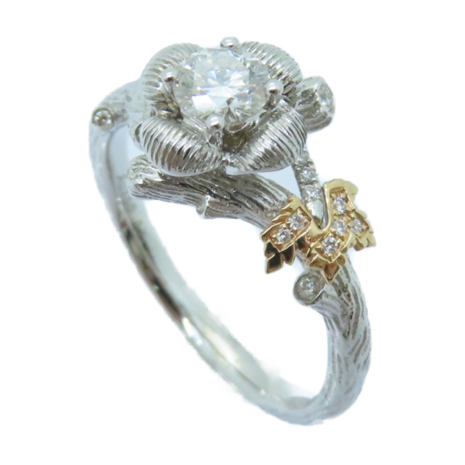 JEWELRY 【激減優惠】18K白金Diamond Ring 0.310ct/0.064ct鑽石戒指US#6.5