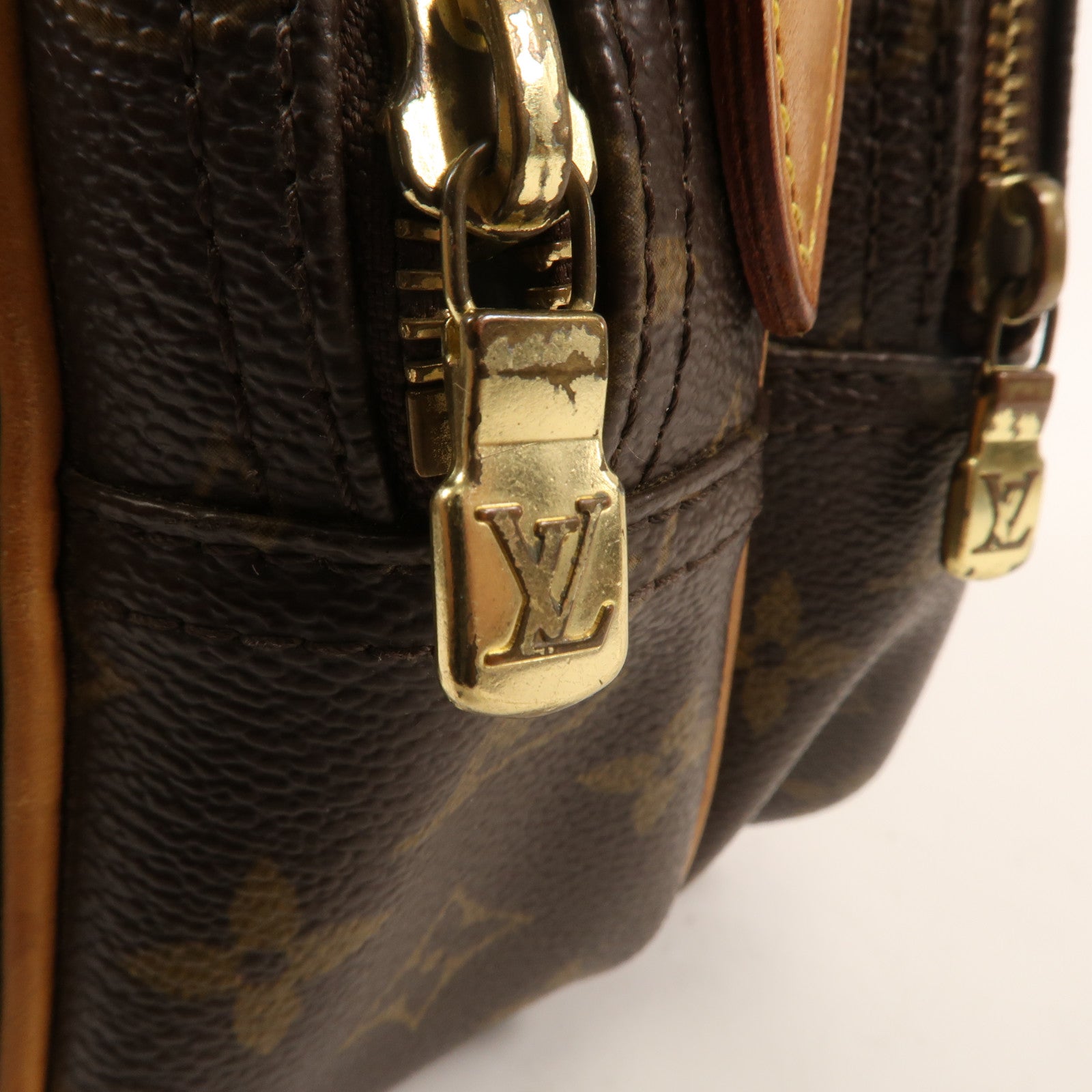 LOUIS VUITTON Monogram Reporter PM金扣肩背袋