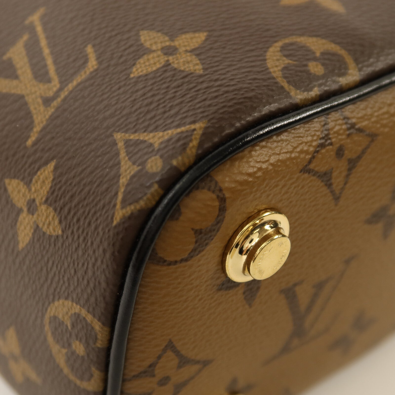 LOUIS VUITTON Monogram Reverse Vanity PM金扣鏈帶手挽肩背兩用袋