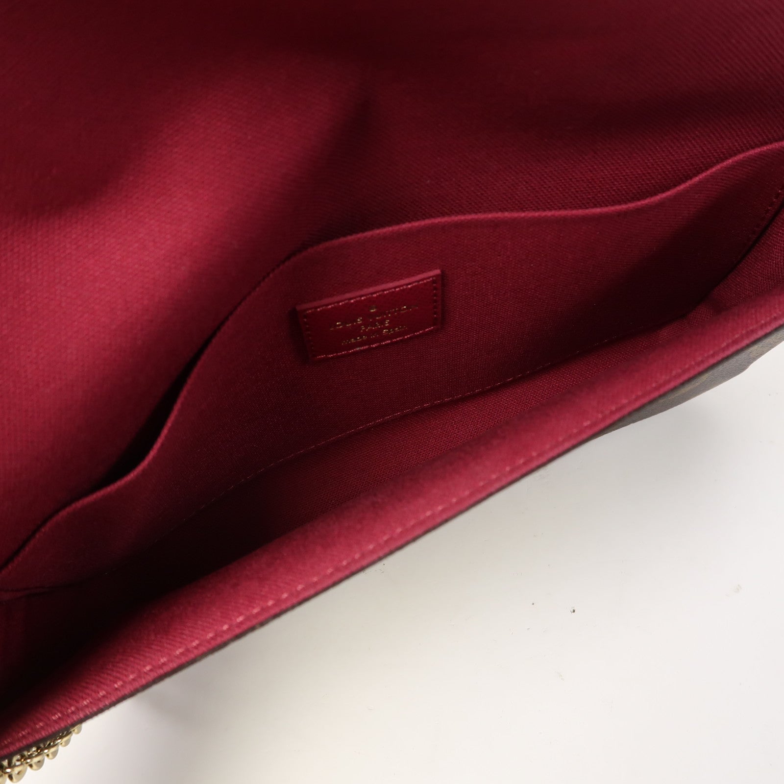 LOUIS VUITTON Monogram Pochette Felicie金扣鏈帶肩背袋啡色