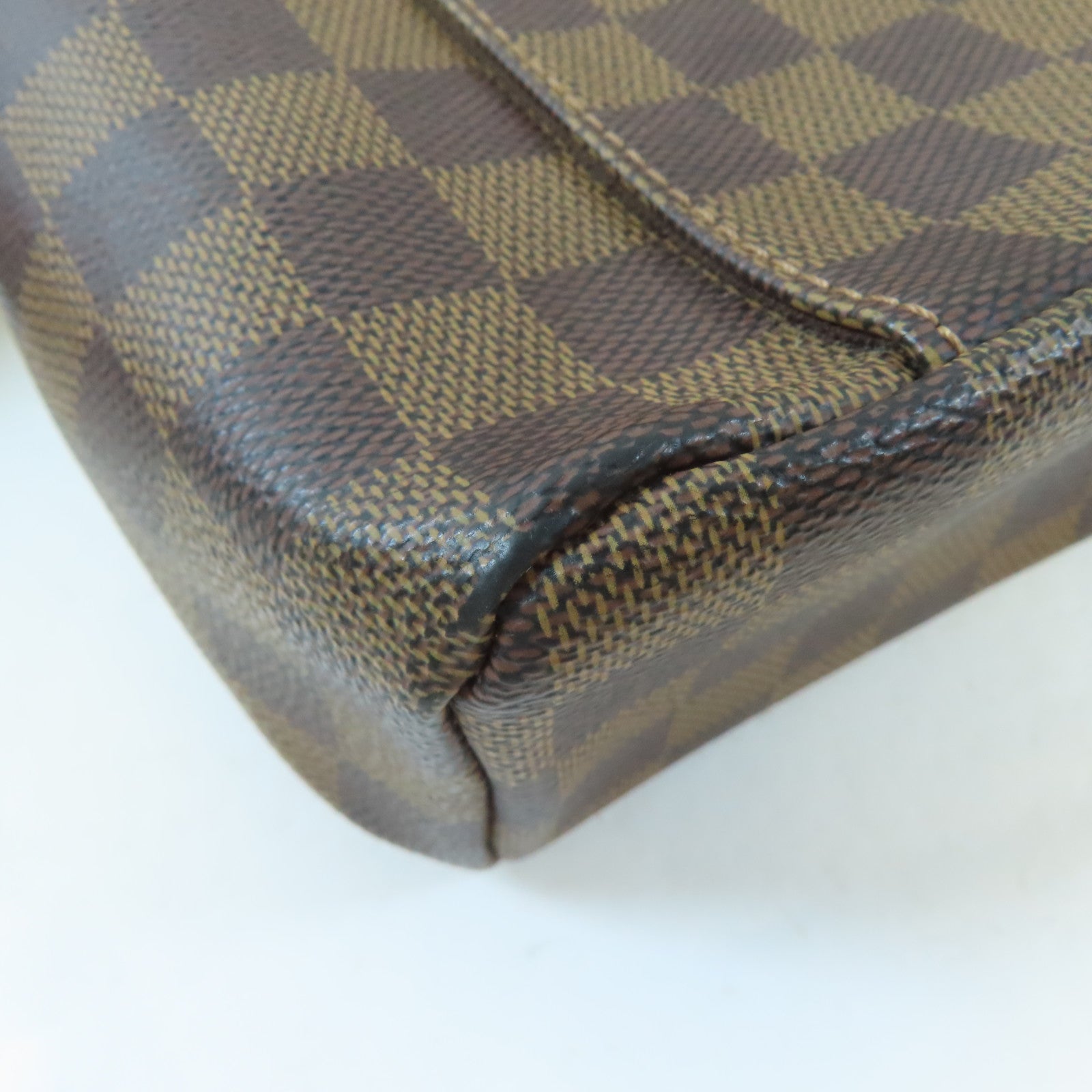 LOUIS VUITTON Damier Olav PM金扣肩背袋啡色
