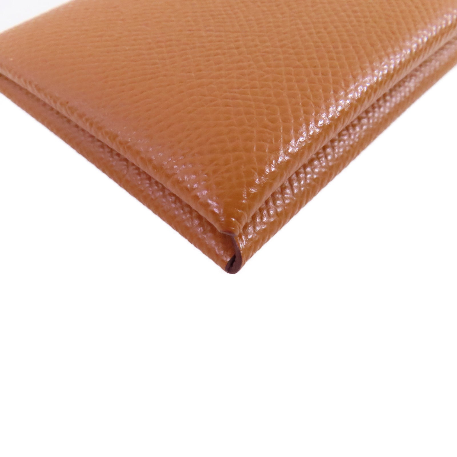 HERMES Epsom皮革Calvi Card Case銀扣卡套