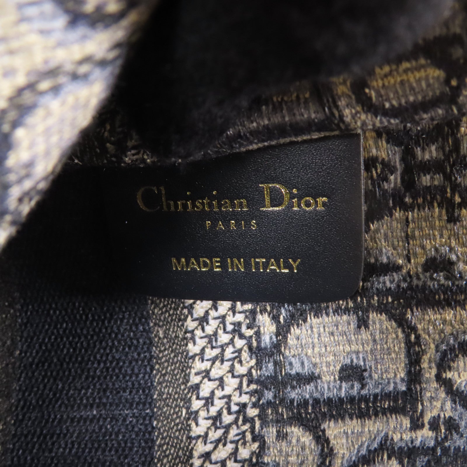 Dior CD Oblique Book Tote Mini Hand Bag Canvas Navy/Beige