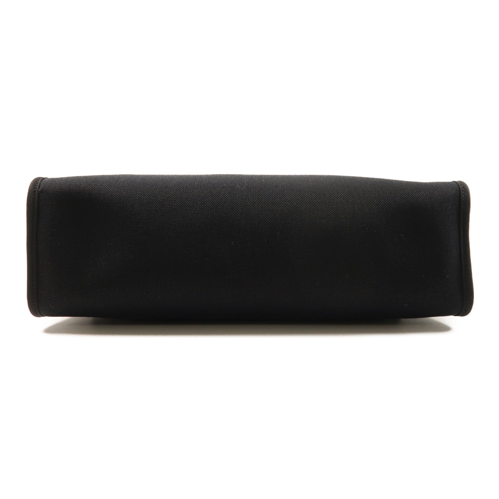HERMES 帆布牛皮皮革Herbag PM銀扣手挽肩背兩用袋Noir