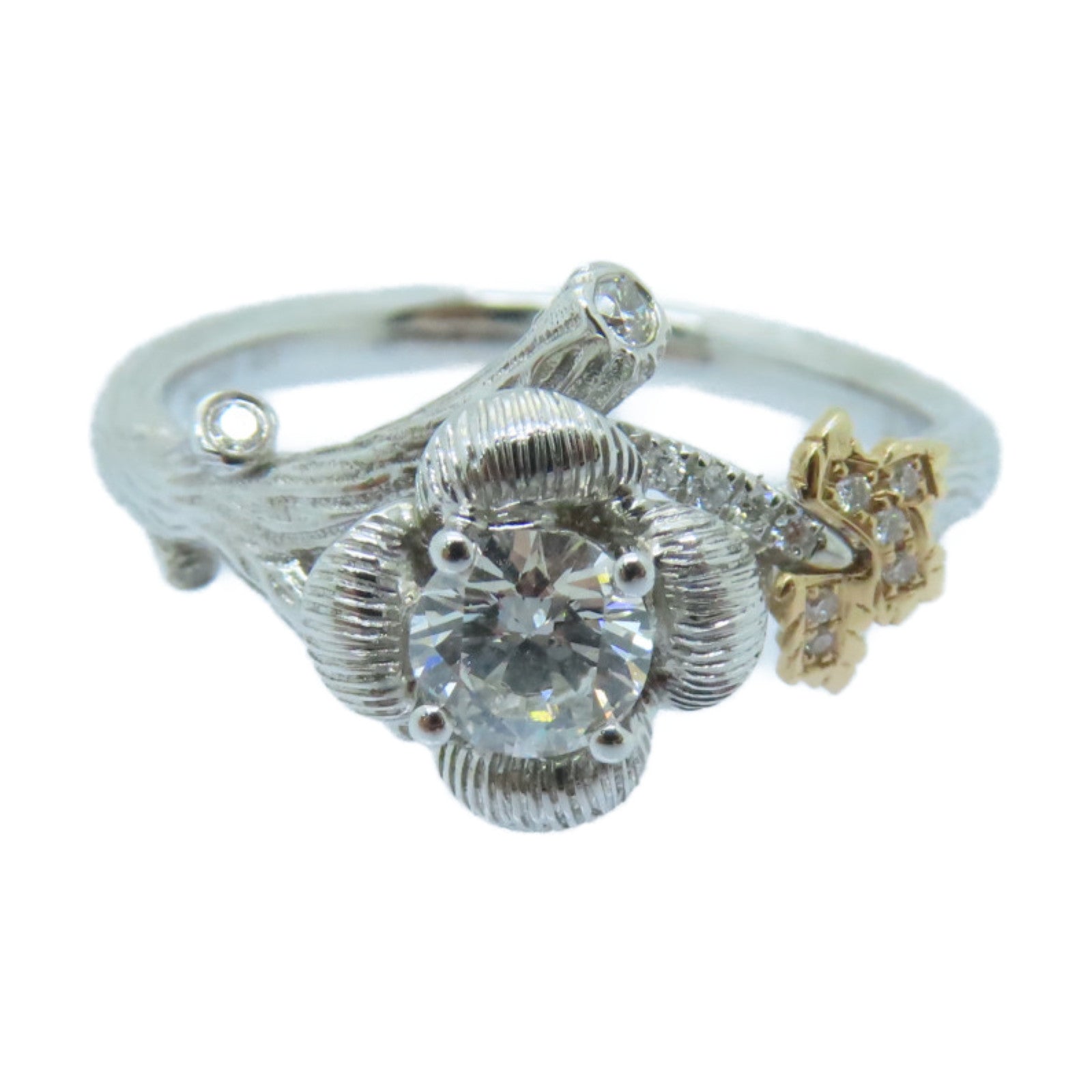 JEWELRY 【激減優惠】18K白金Diamond Ring 0.310ct/0.064ct鑽石戒指US#6.5