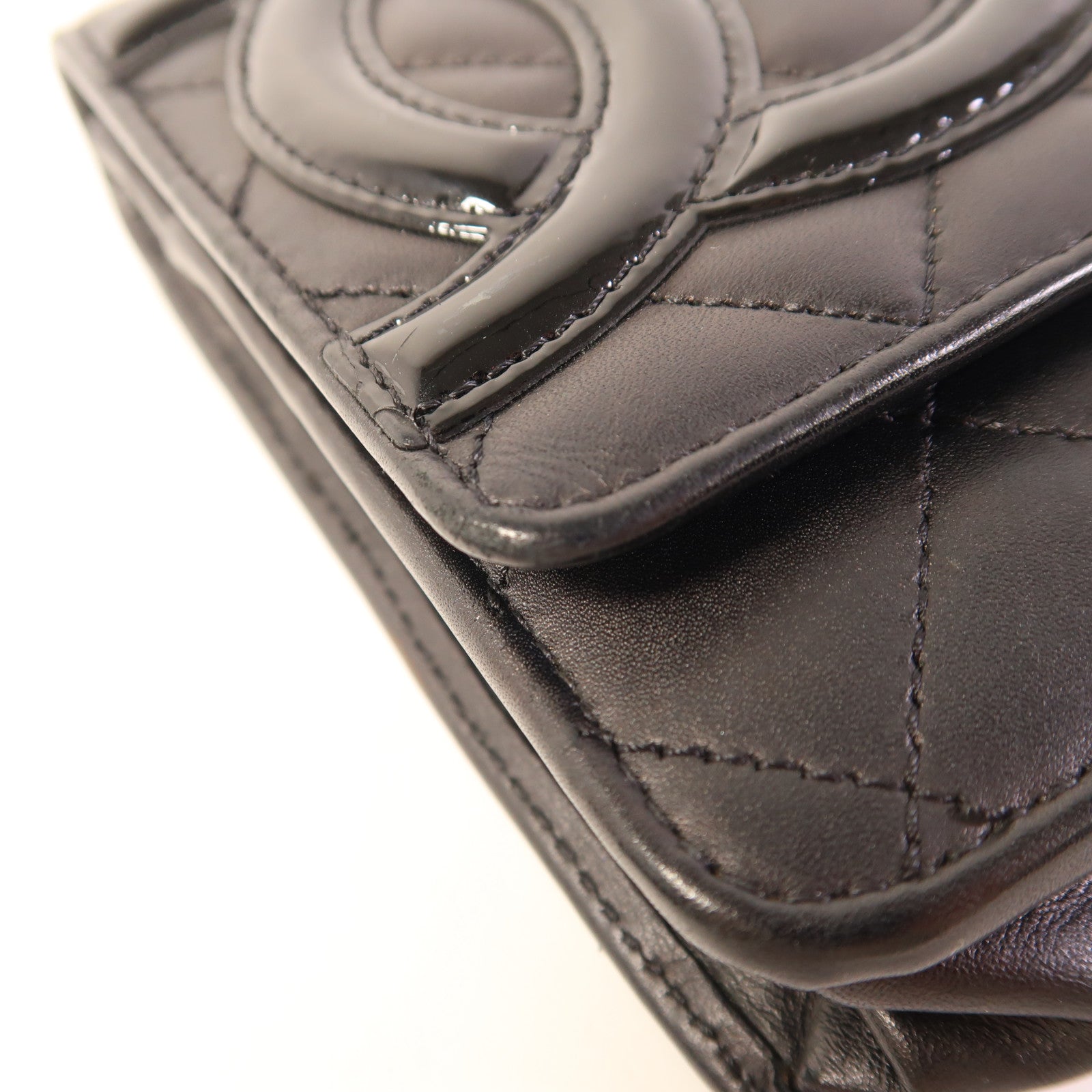 CHANEL 牛皮皮革WOC Wallet On Chain銀扣鏈帶肩背袋