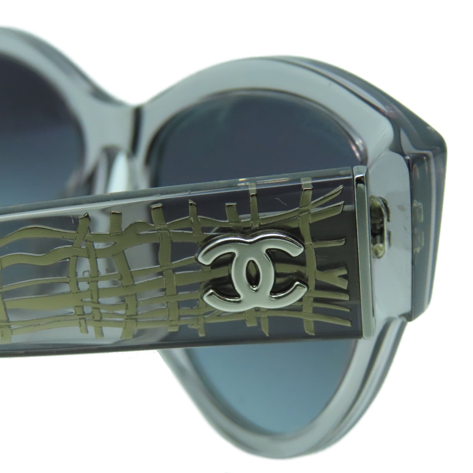 CHANEL 【激減優惠】PVC Sunglasses太陽眼鏡黑色/銀色