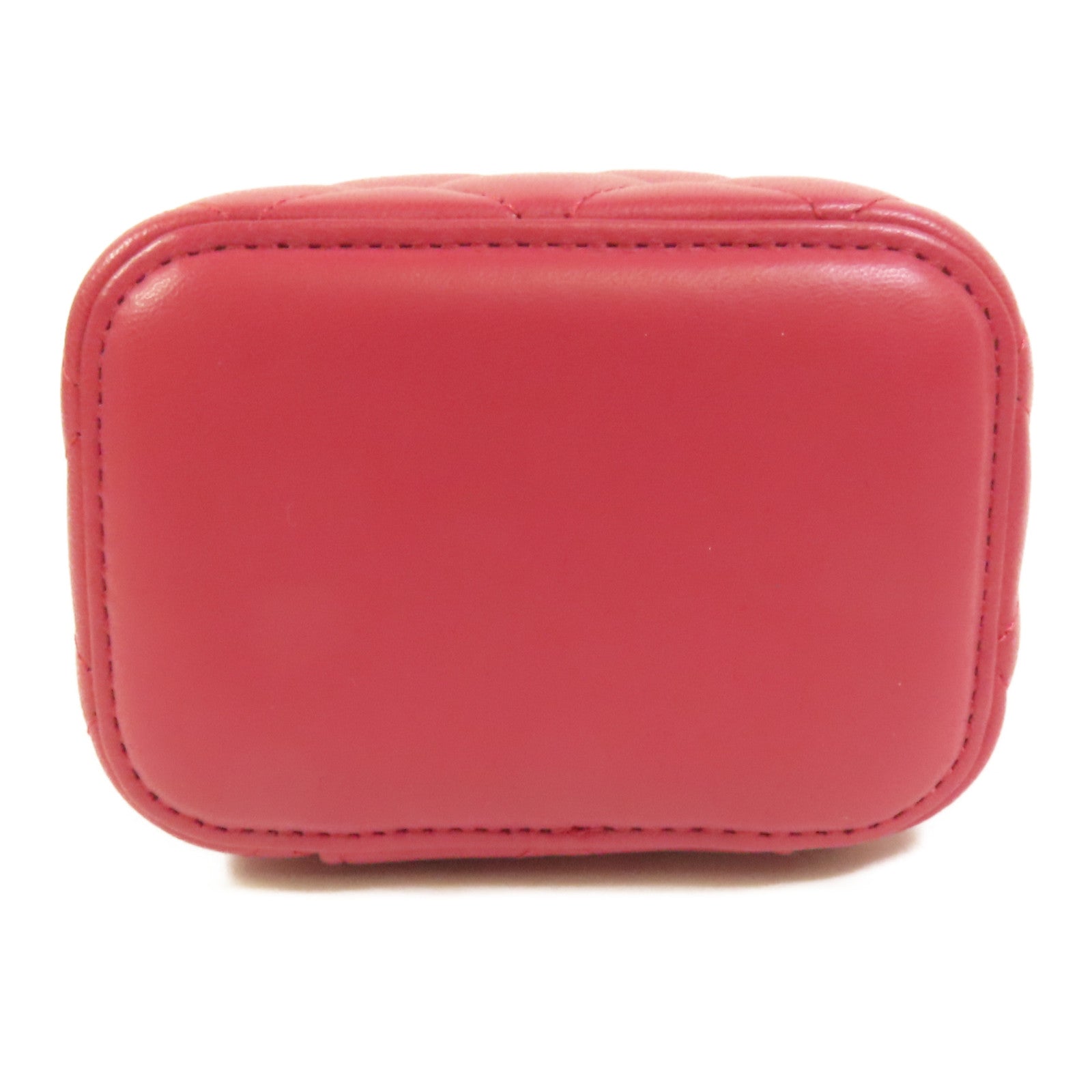 CHANEL 羊皮皮革Mini Top Handle Vanity Case金扣鏈帶肩背袋