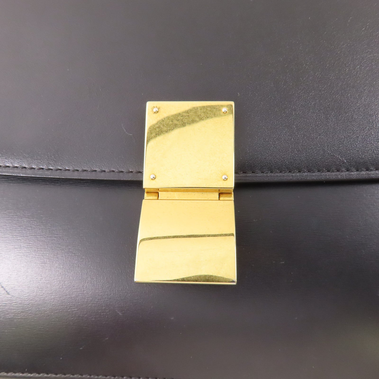 CELINE 牛皮皮革Classic Box金扣肩背袋