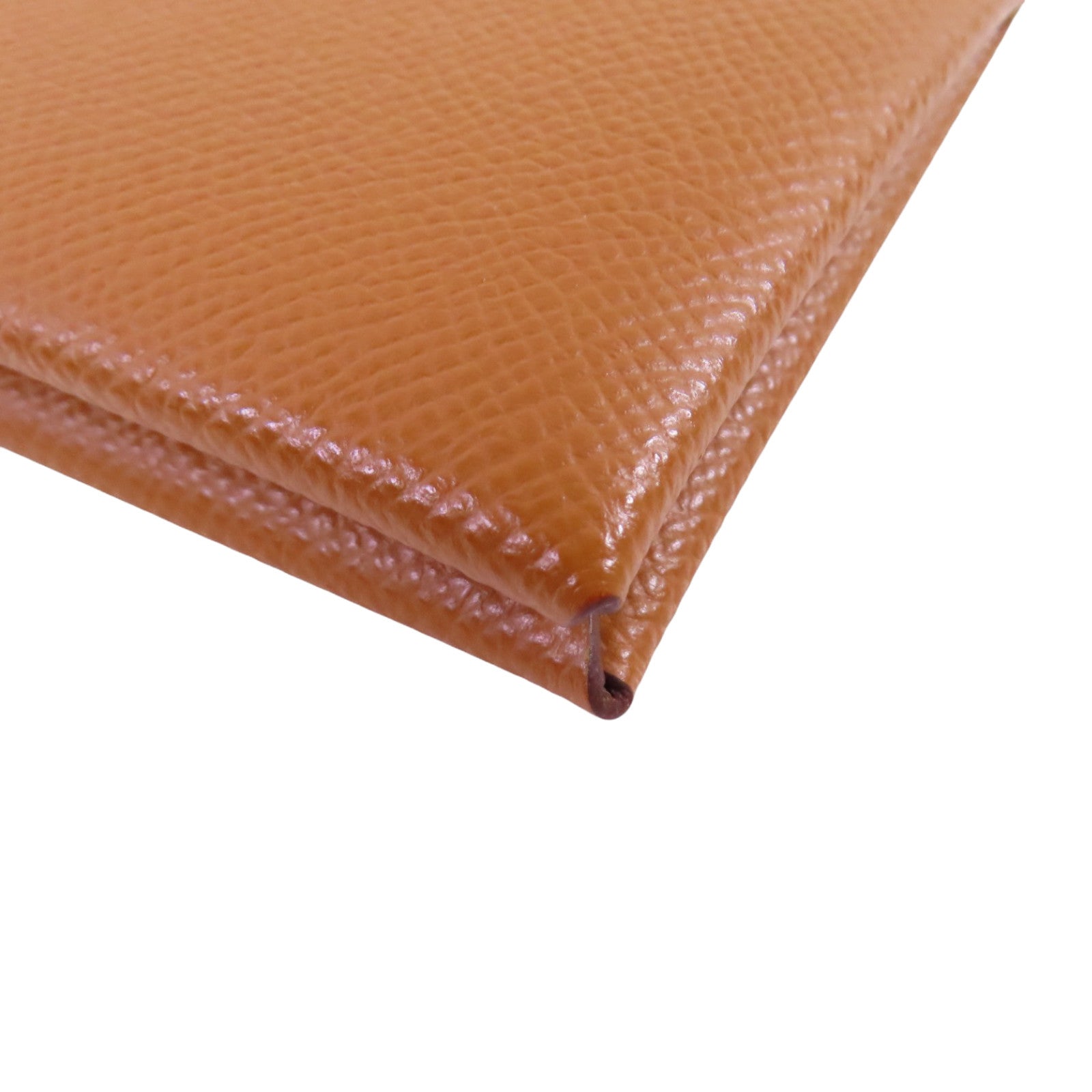 HERMES Epsom皮革Calvi Card Case銀扣卡套