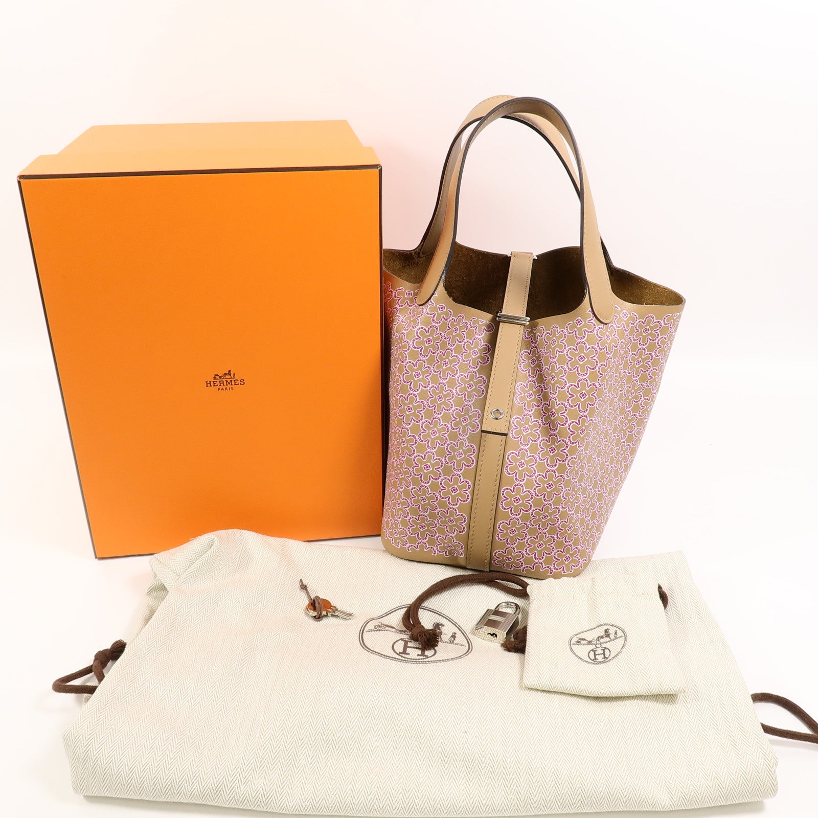 HERMES Swift皮革Picotin PM Luck Daisy手挽袋Chai