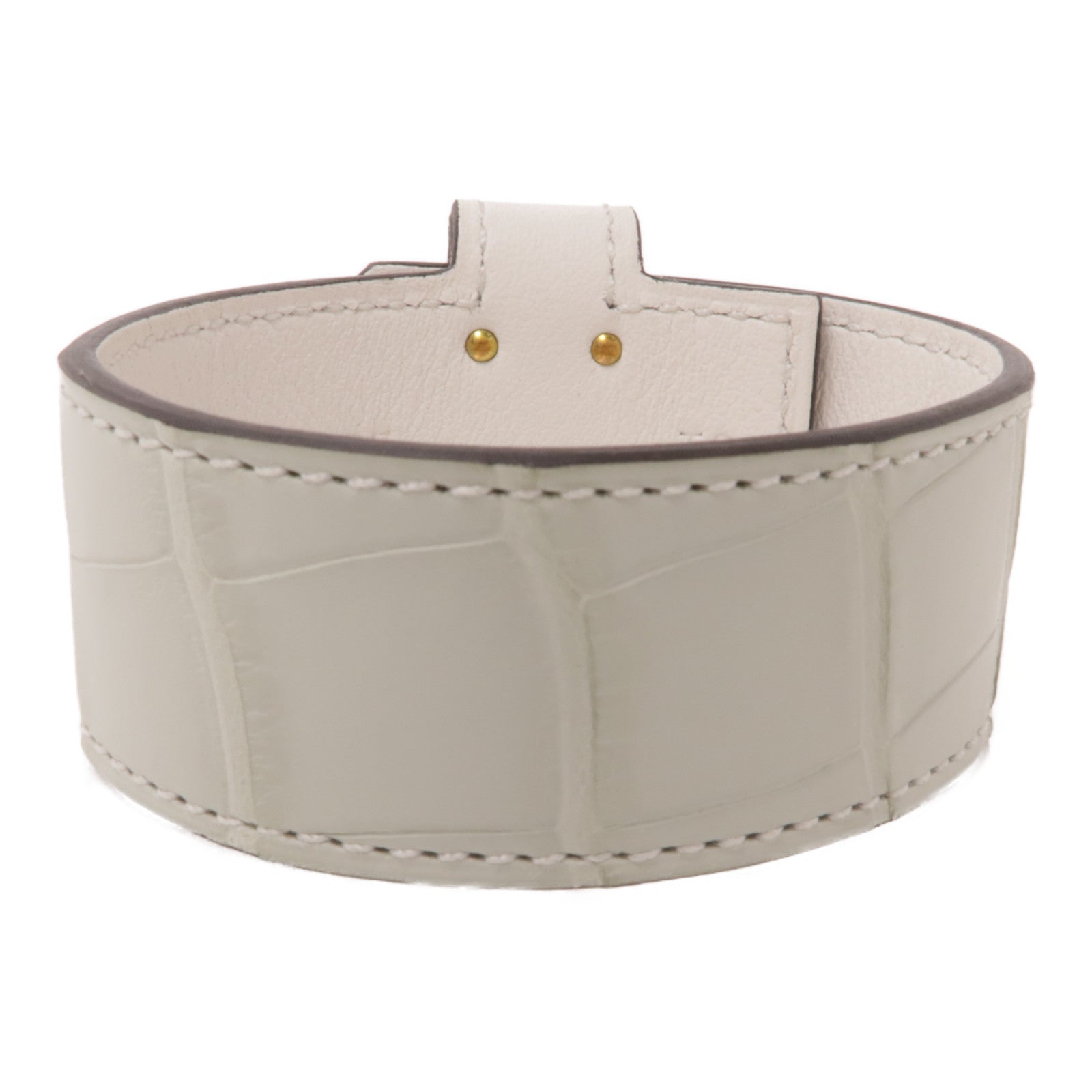 HERMES 鱷魚皮革Kelly Twist金扣手帶