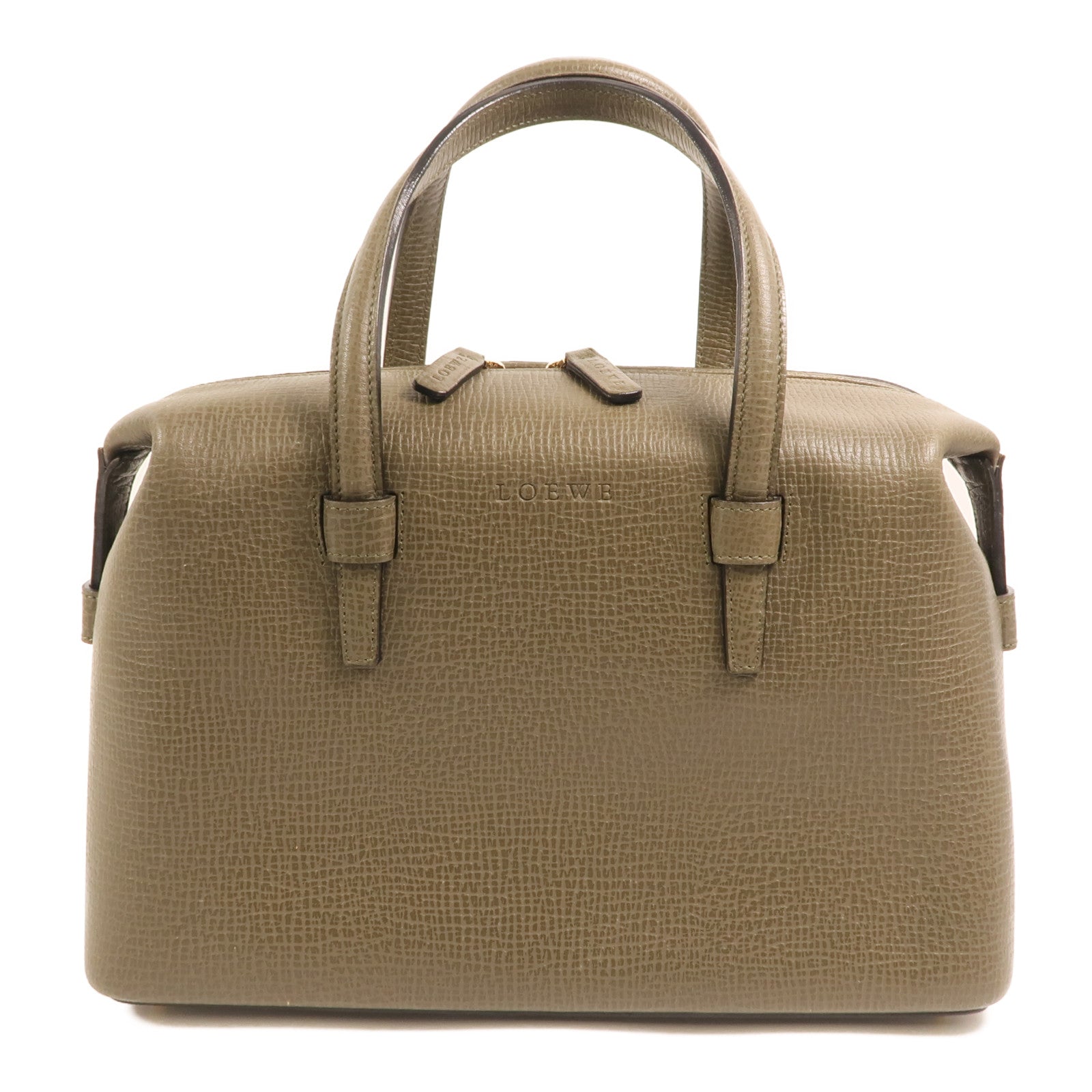 LOEWE 牛皮皮革Handbag金扣手挽袋