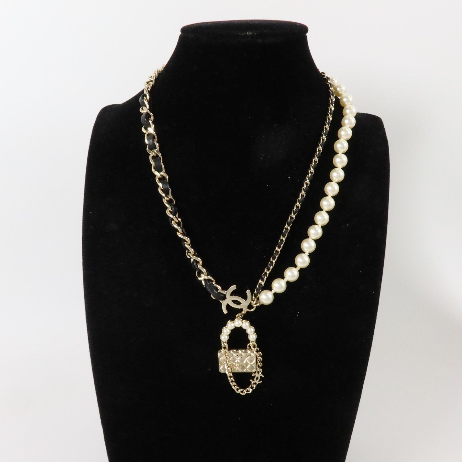 CHANEL 金属/皮革/PVC Necklace項鏈