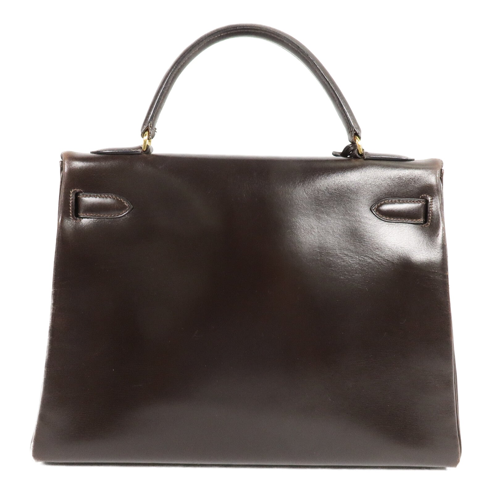 HERMES Box Calf皮革Kelly 32手挽肩背兩用袋Brown