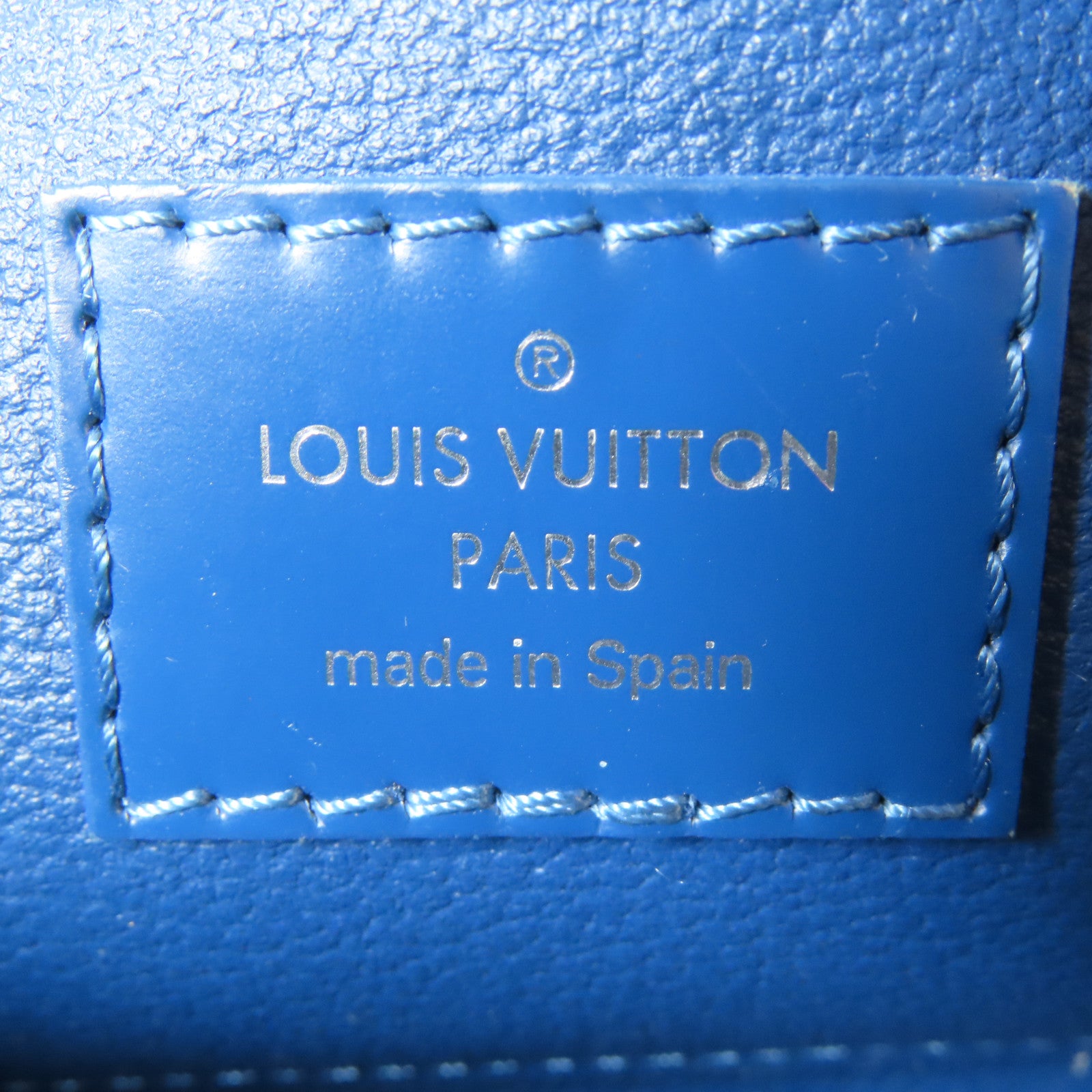 LOUIS VUITTON 【激減優惠】Epi Cosmetic Bag銀扣手拿包藍色