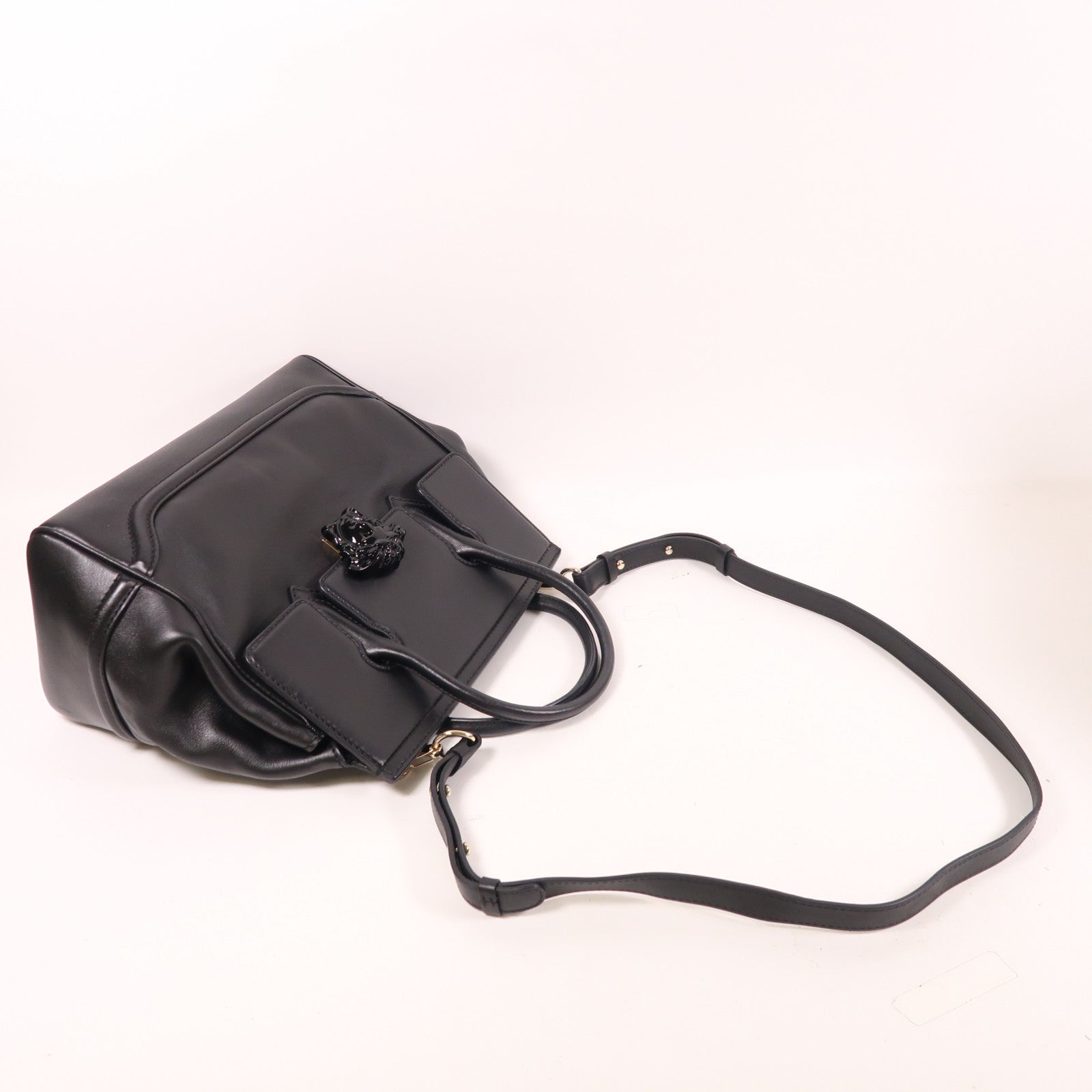 VERSACE 牛皮皮革2 Way Shoulder金扣手挽肩背兩用袋