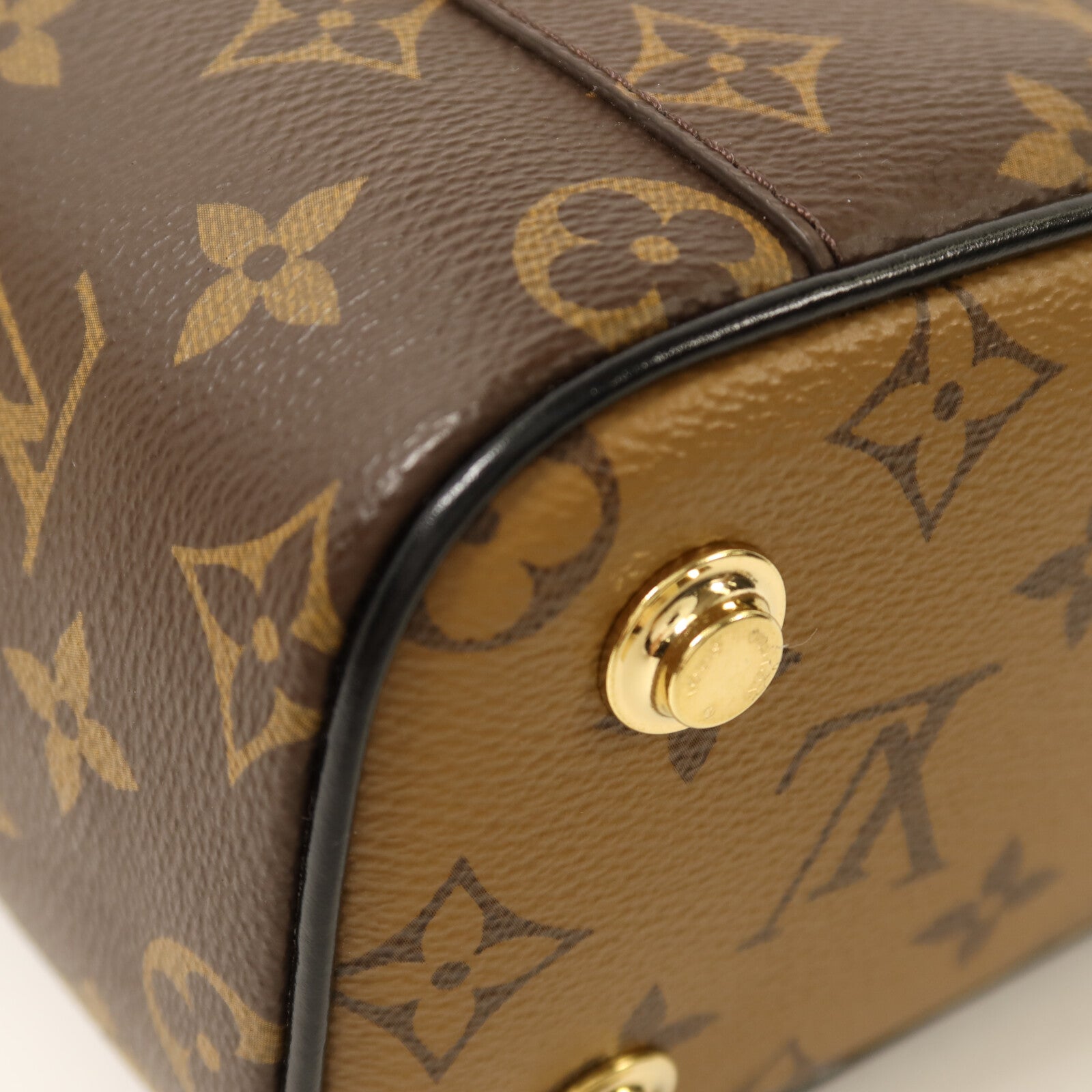 LOUIS VUITTON Monogram Reverse Vanity PM金扣鏈帶手挽肩背兩用袋