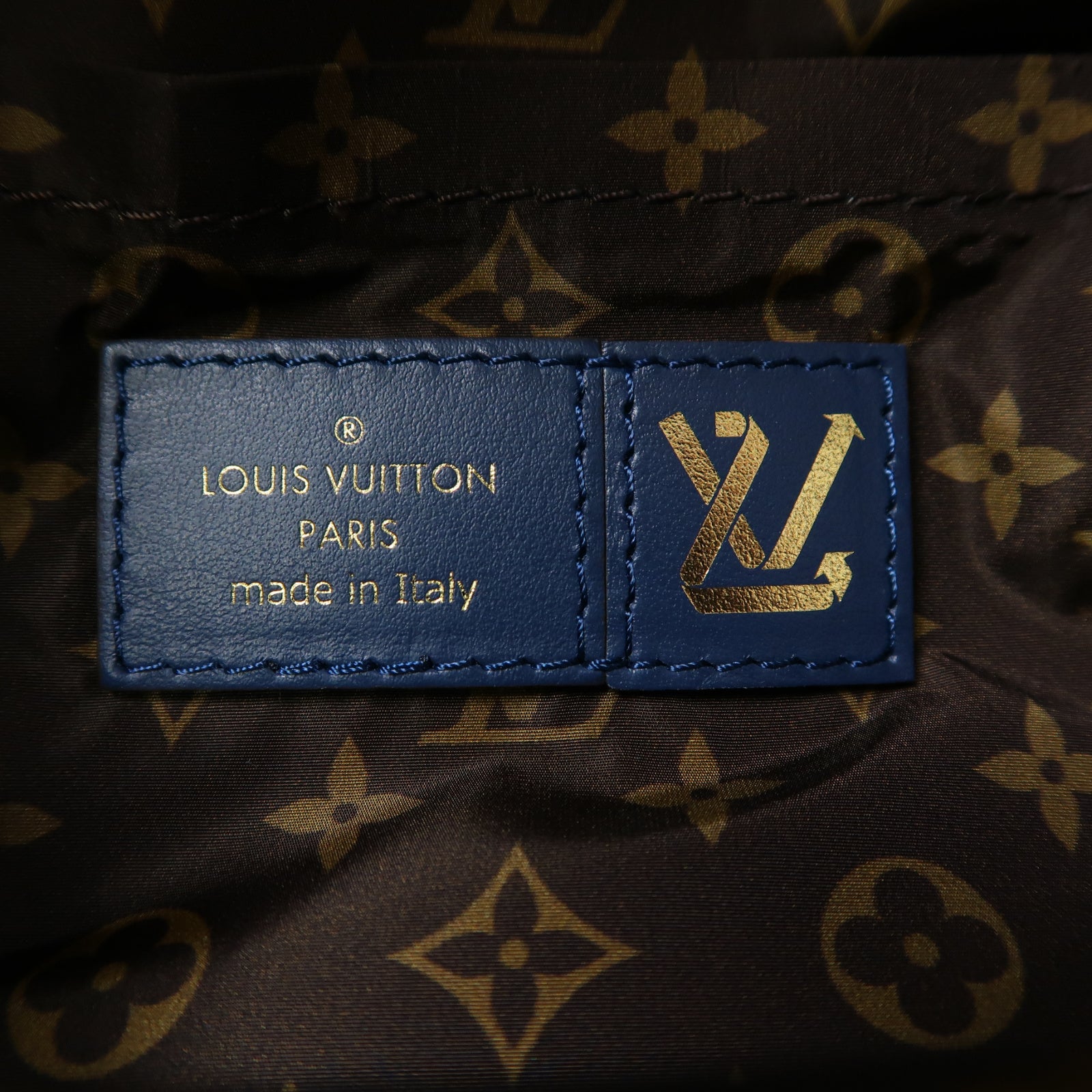 LOUIS VUITTON 【激減優惠】尼龍Palm Springs Mini金扣背包藍色
