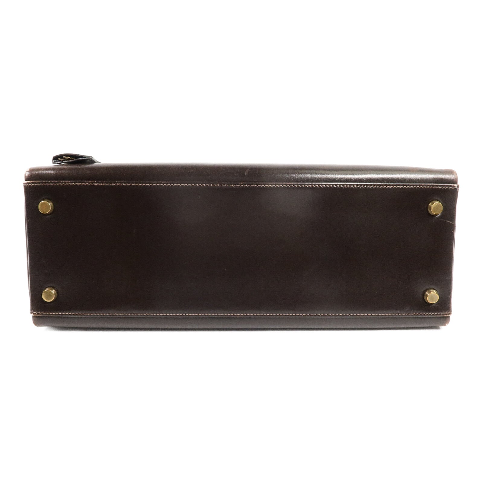 HERMES Box Calf皮革Kelly 32手挽肩背兩用袋Brown