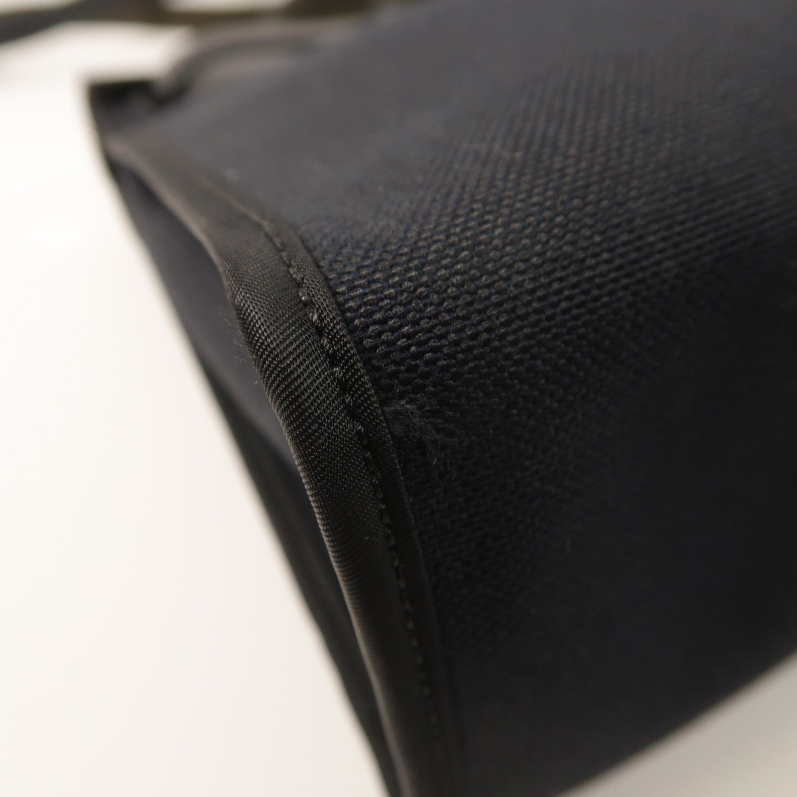 HERMES 帆布牛皮皮革Herbag PM銀扣手挽肩背兩用袋Noir