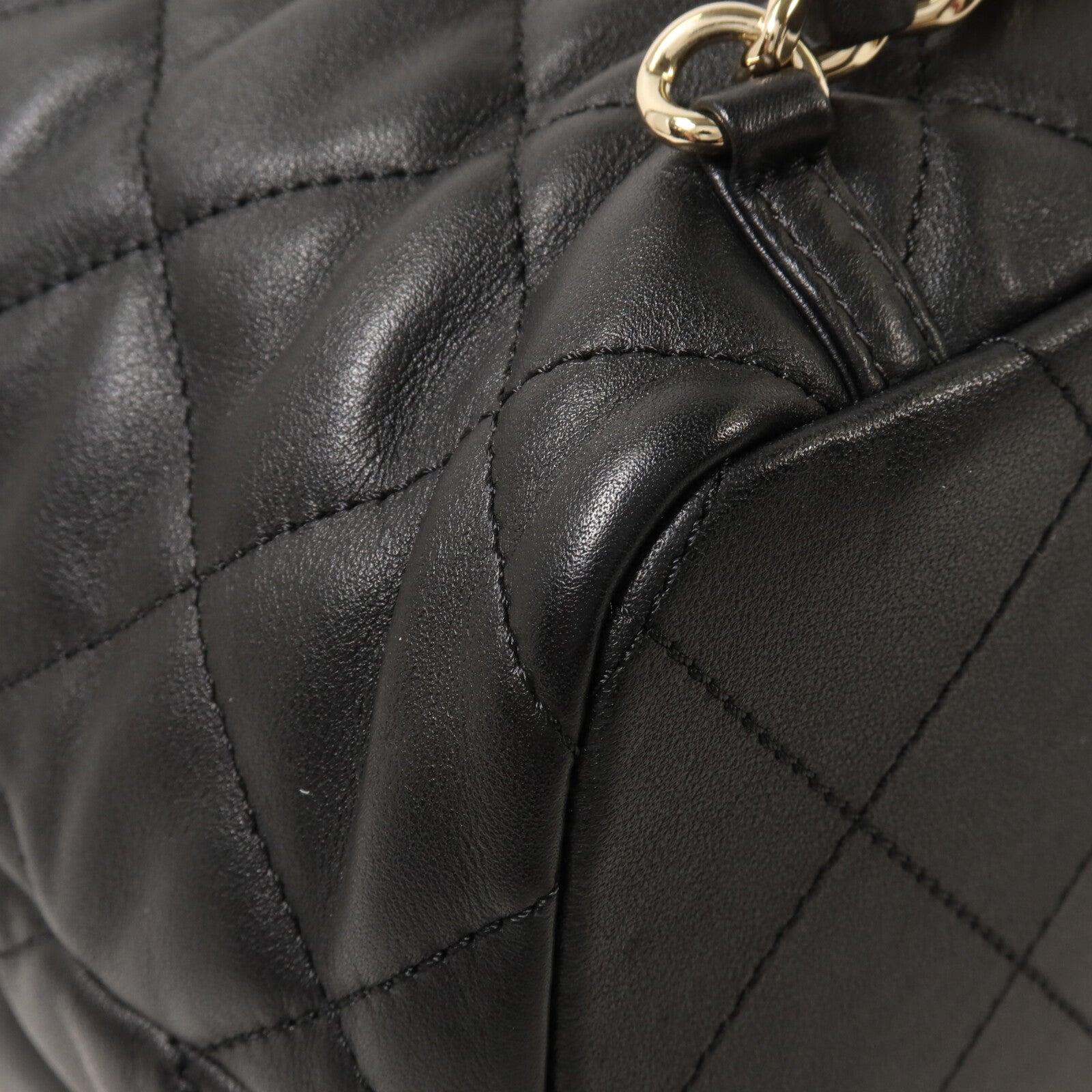 CHANEL 牛皮皮革Backpack鏈帶背包
