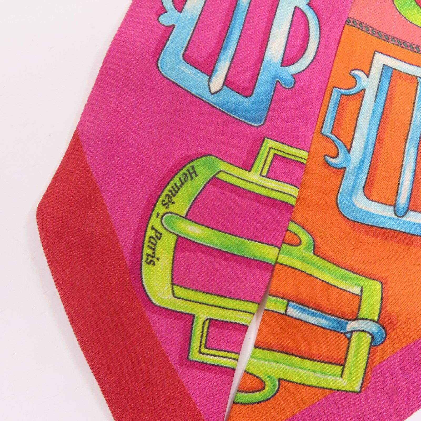 HERMES 絲質Twilly絲巾