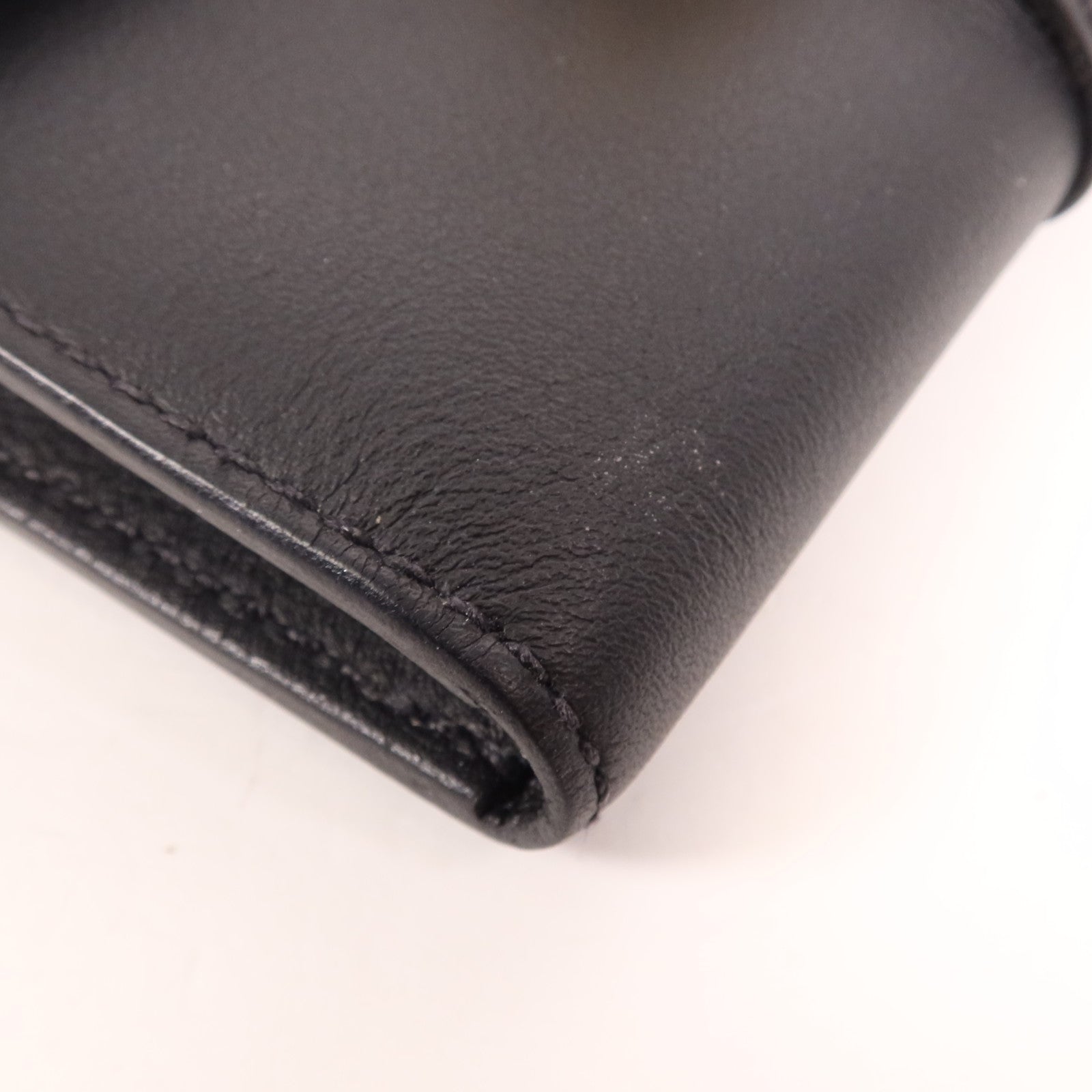 HERMES Swift皮革Glenan Compact Wallet金扣錢包