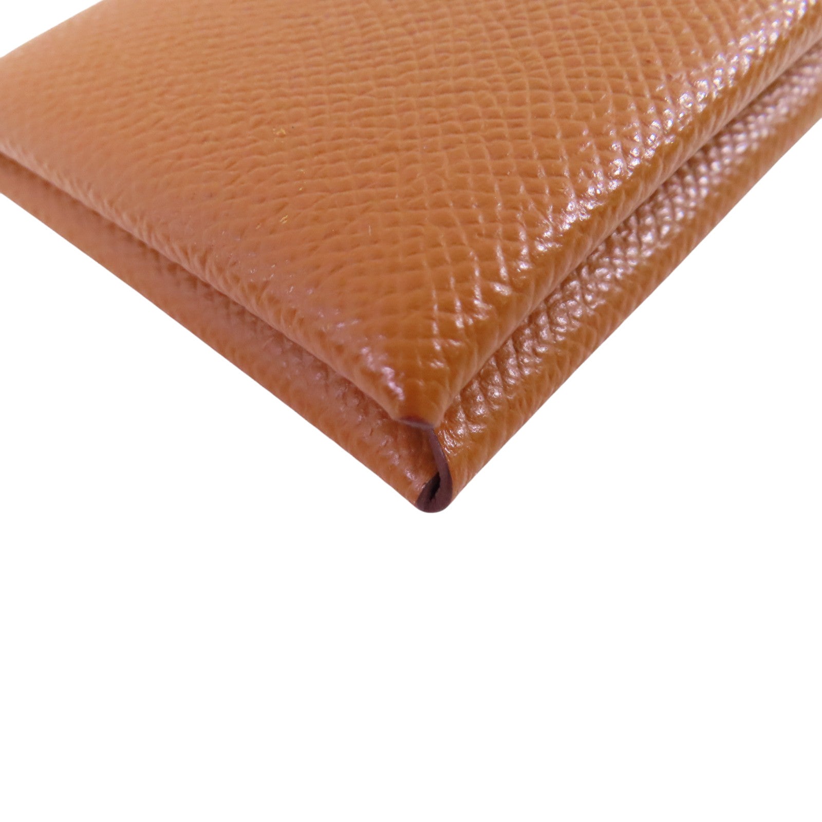 HERMES Epsom皮革Calvi Card Case銀扣卡套