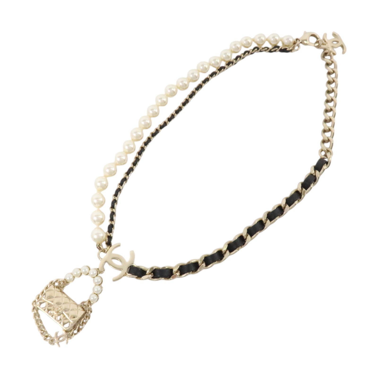 CHANEL 金属/皮革/PVC Necklace項鏈