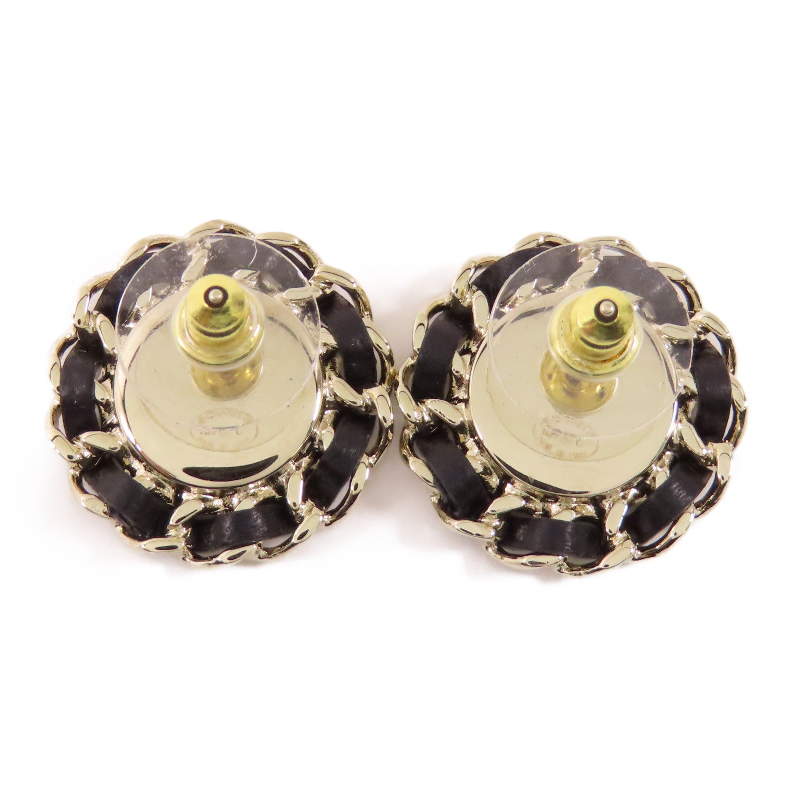 CHANEL 金屬Earrings耳環黑色/金色