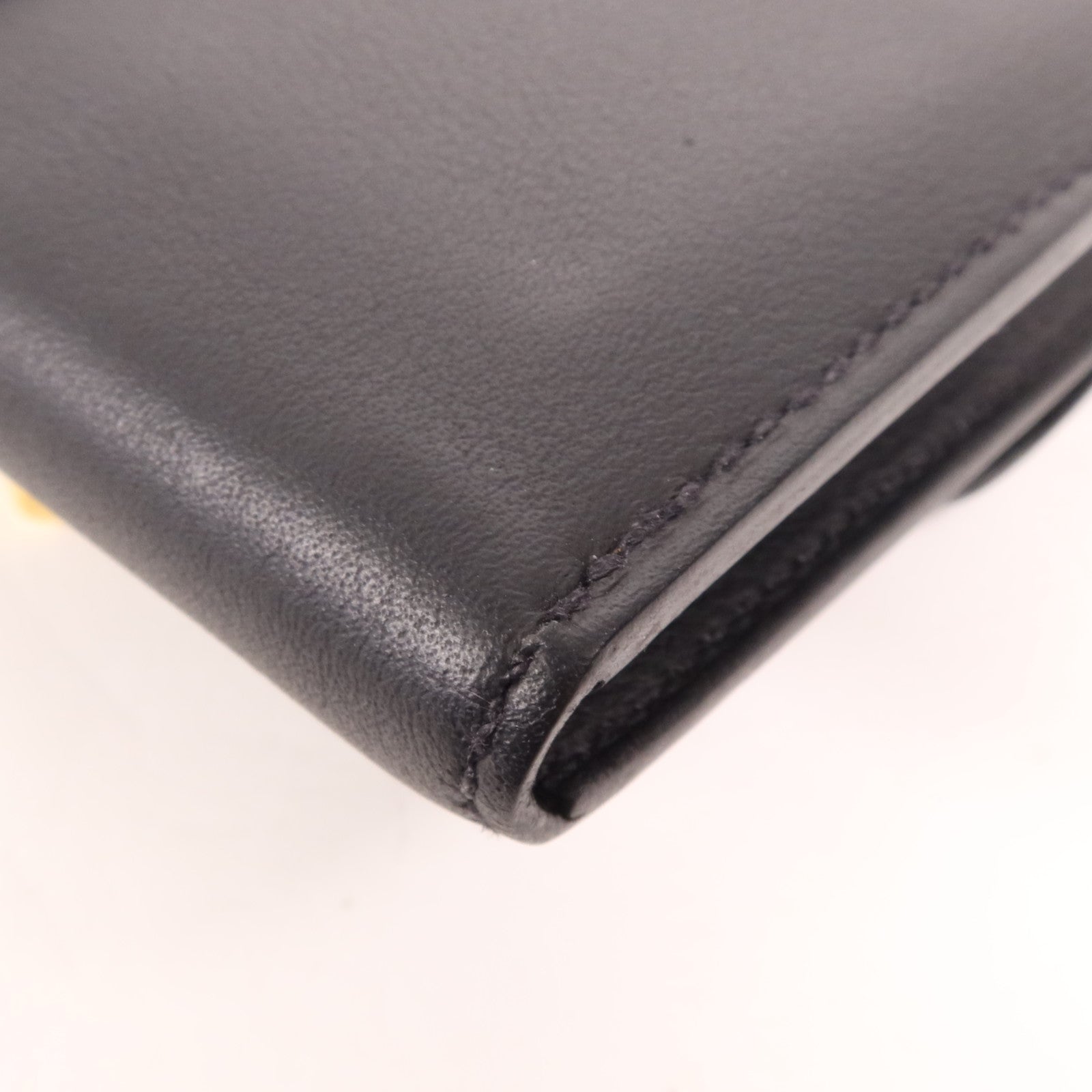 HERMES Swift皮革Glenan Compact Wallet金扣錢包