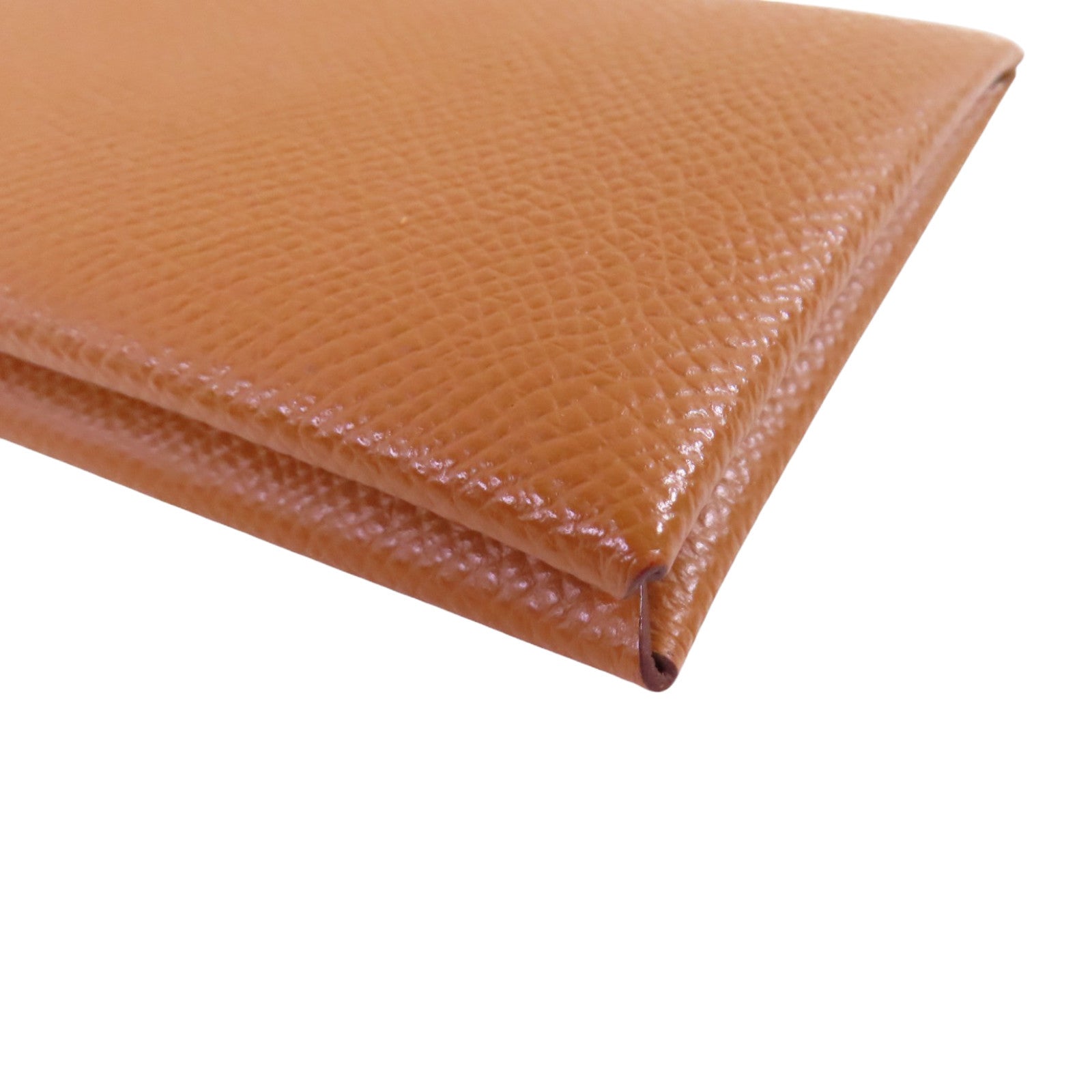 HERMES Epsom皮革Calvi Card Case銀扣卡套