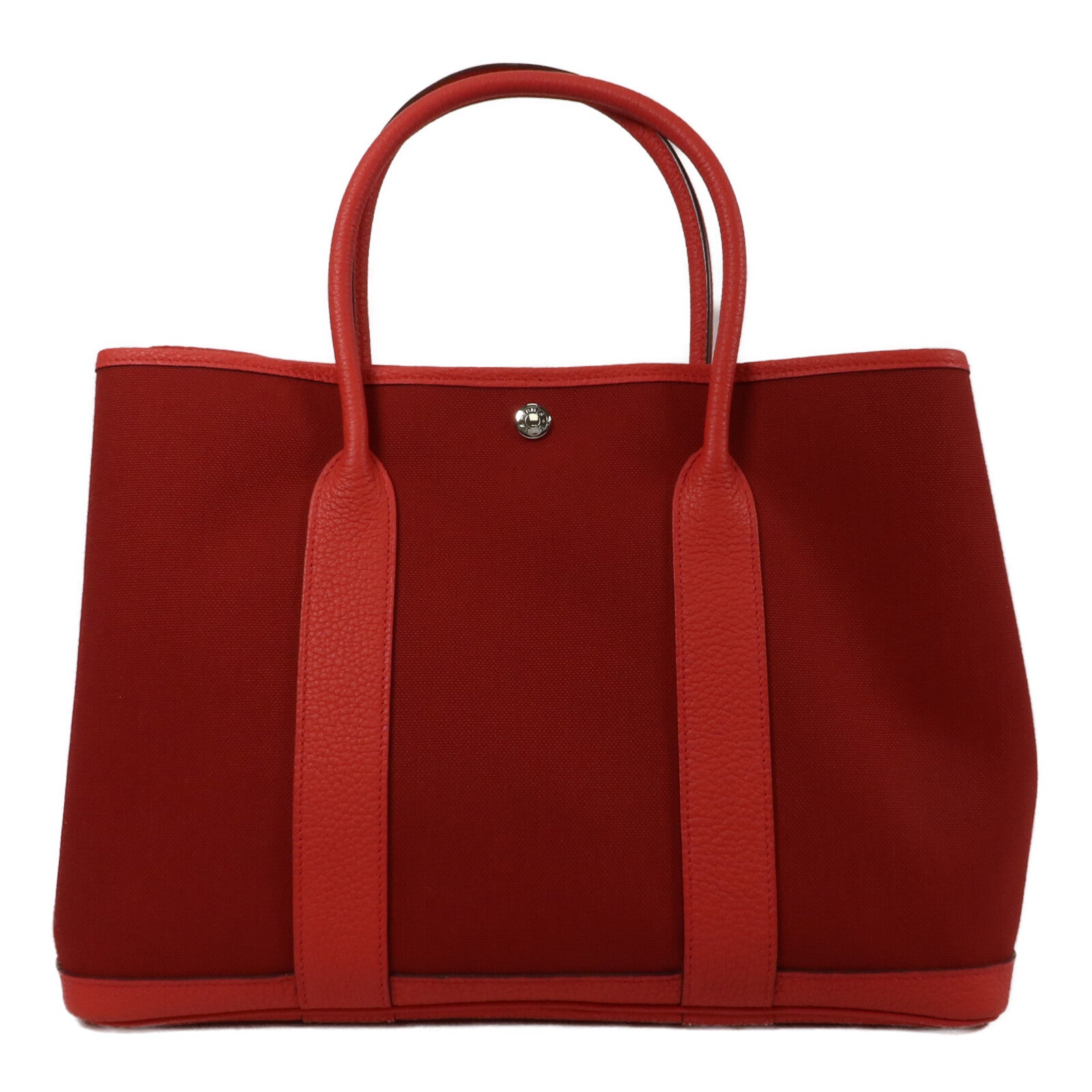 HERMES 帆布GardenParty PM手挽袋Bougainvillea