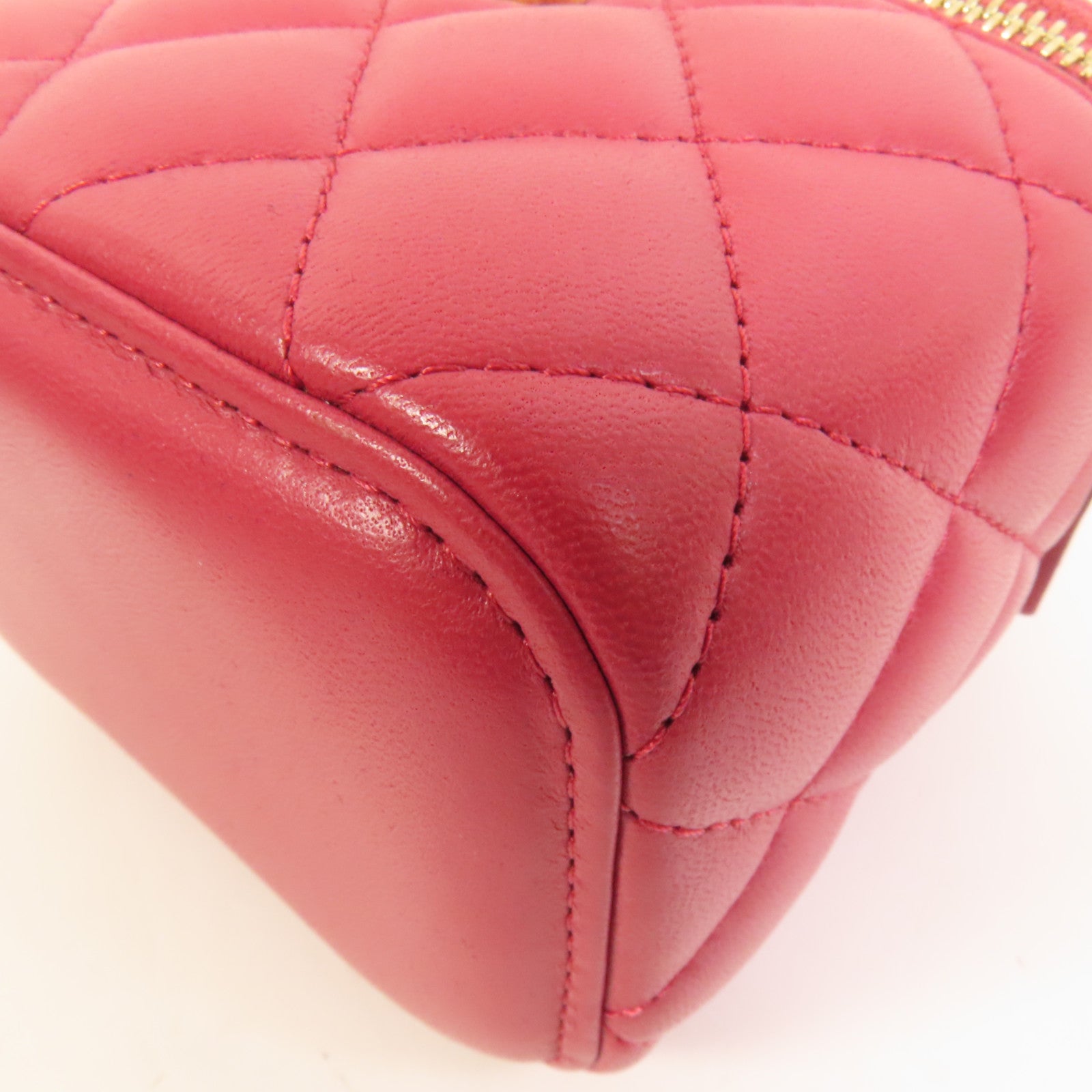 CHANEL 羊皮皮革Mini Top Handle Vanity Case金扣鏈帶肩背袋