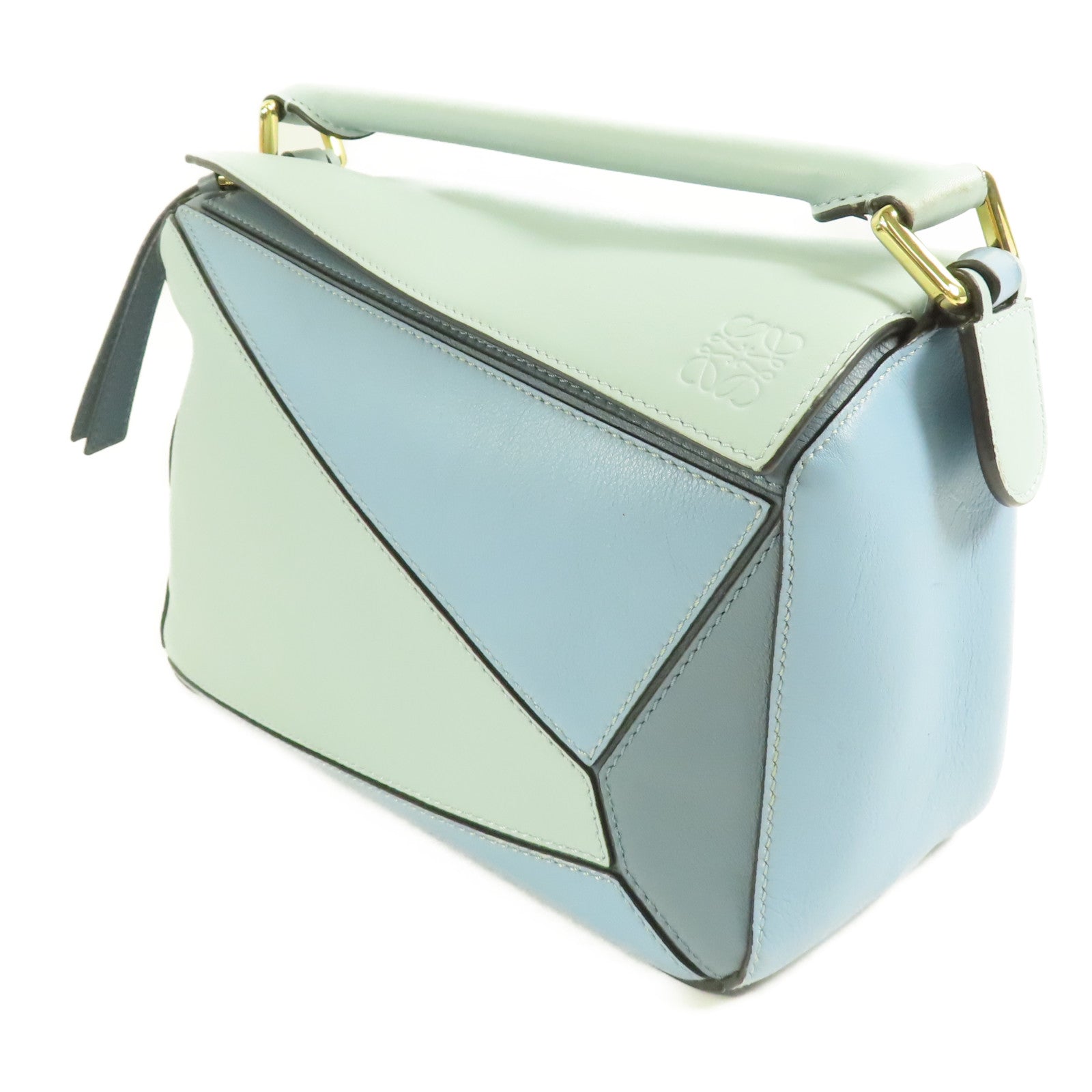 LOEWE 牛皮皮革Puzzle金扣手挽肩背兩用袋