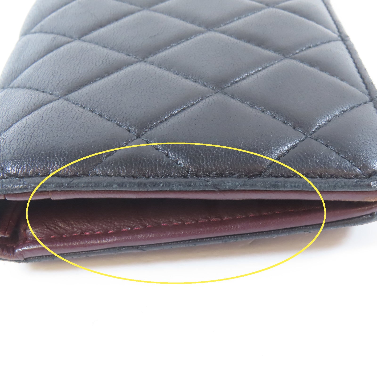 CHANEL 菱格羊皮皮革Long Wallet長錢包黑色