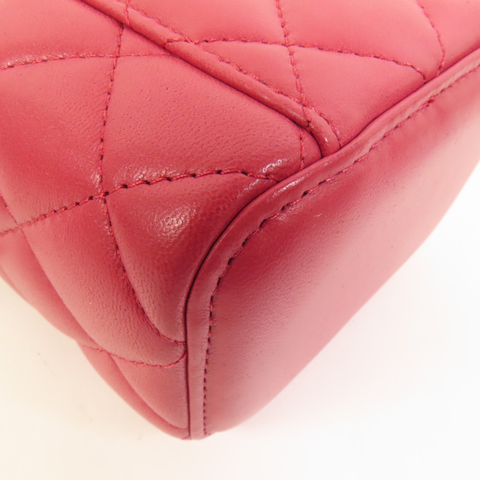 CHANEL 羊皮皮革Mini Top Handle Vanity Case金扣鏈帶肩背袋