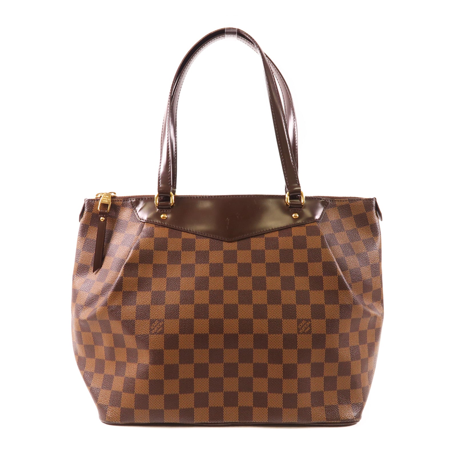 LOUIS VUITTON Damier Westminster GM金扣肩背袋棕色
