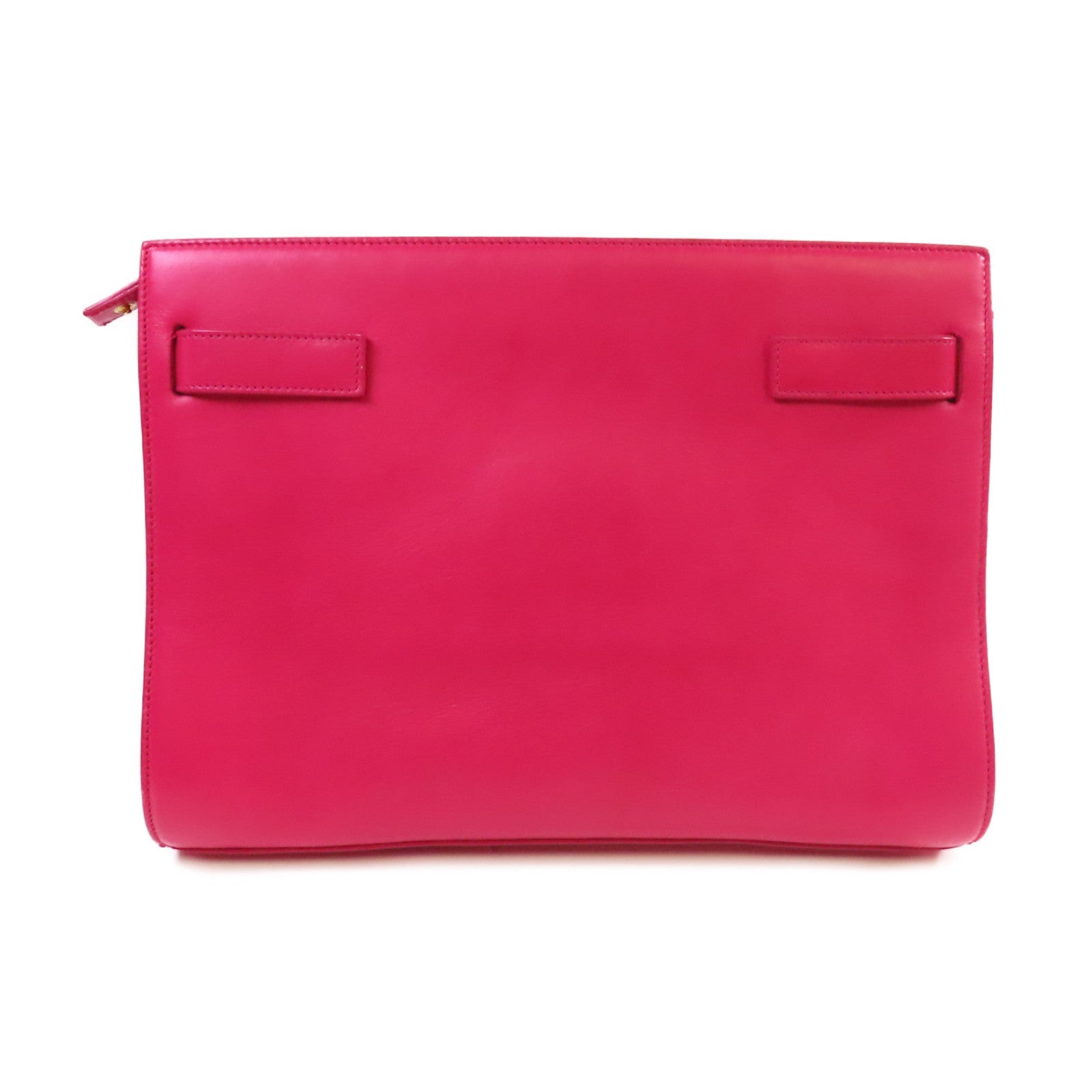 SAINT LAURENT 牛皮皮革Sac de Jour Clutch Bag金扣手拿包粉紅色