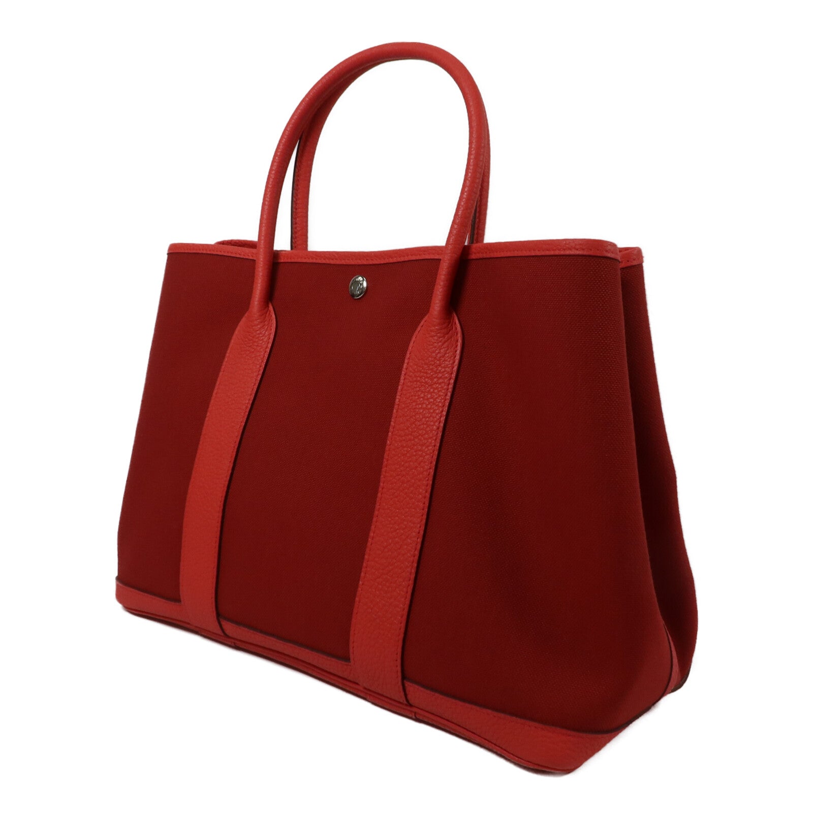 HERMES 帆布GardenParty PM手挽袋Bougainvillea