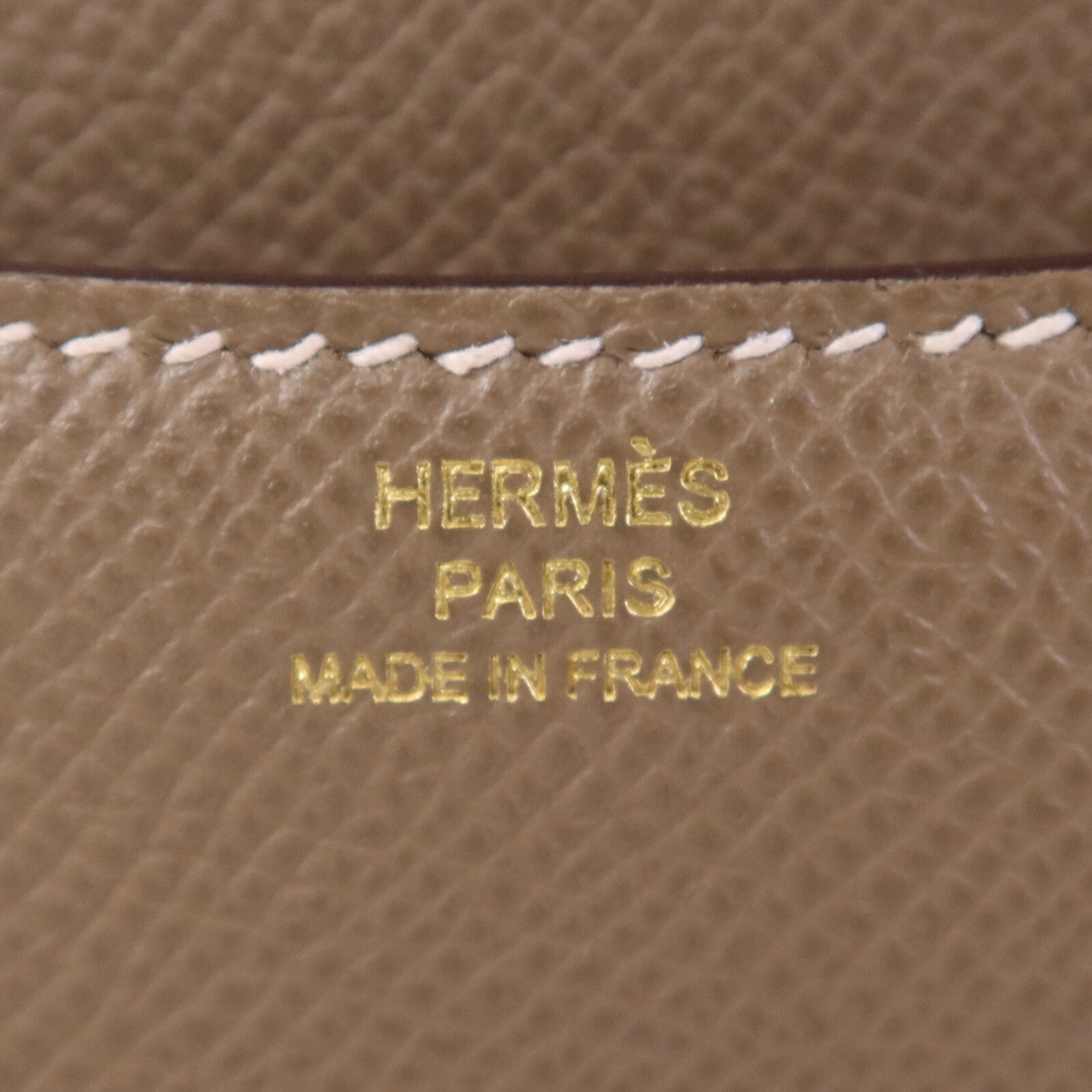 HERMES 【激減優惠】Epsom皮革Constance Mini金扣手挽肩背兩用袋Etoupe